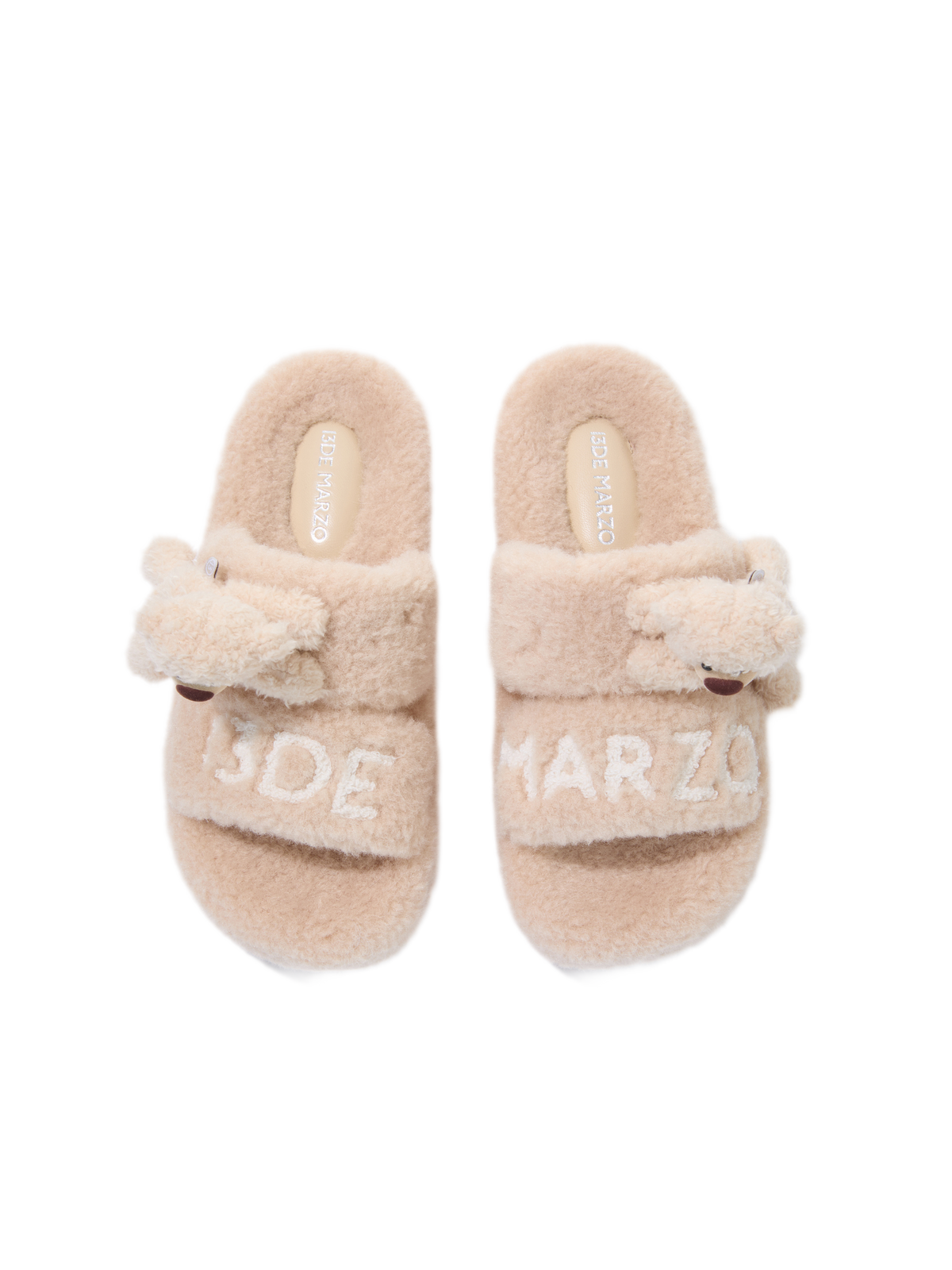 Pluchen slippers met platform en personage