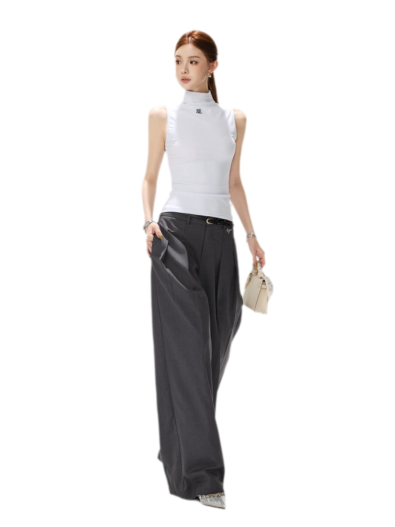 Haze Blue Slim Knit Top