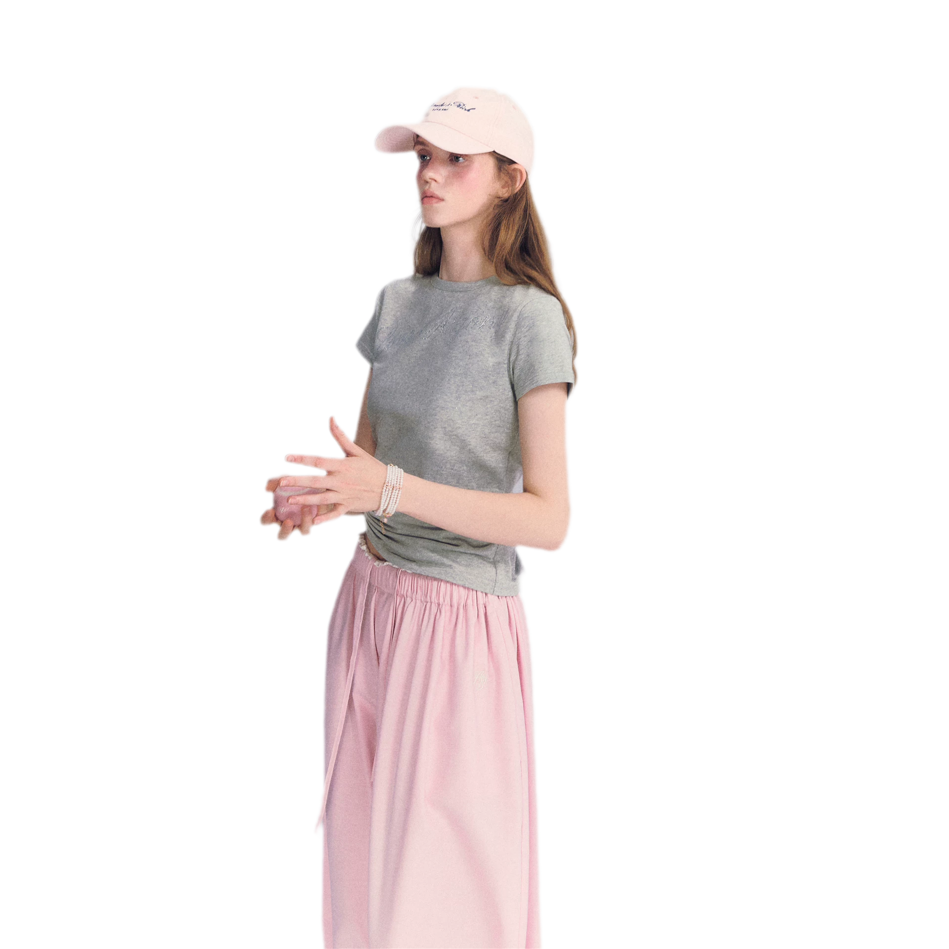 Rhinestone Twisted Hem Tee