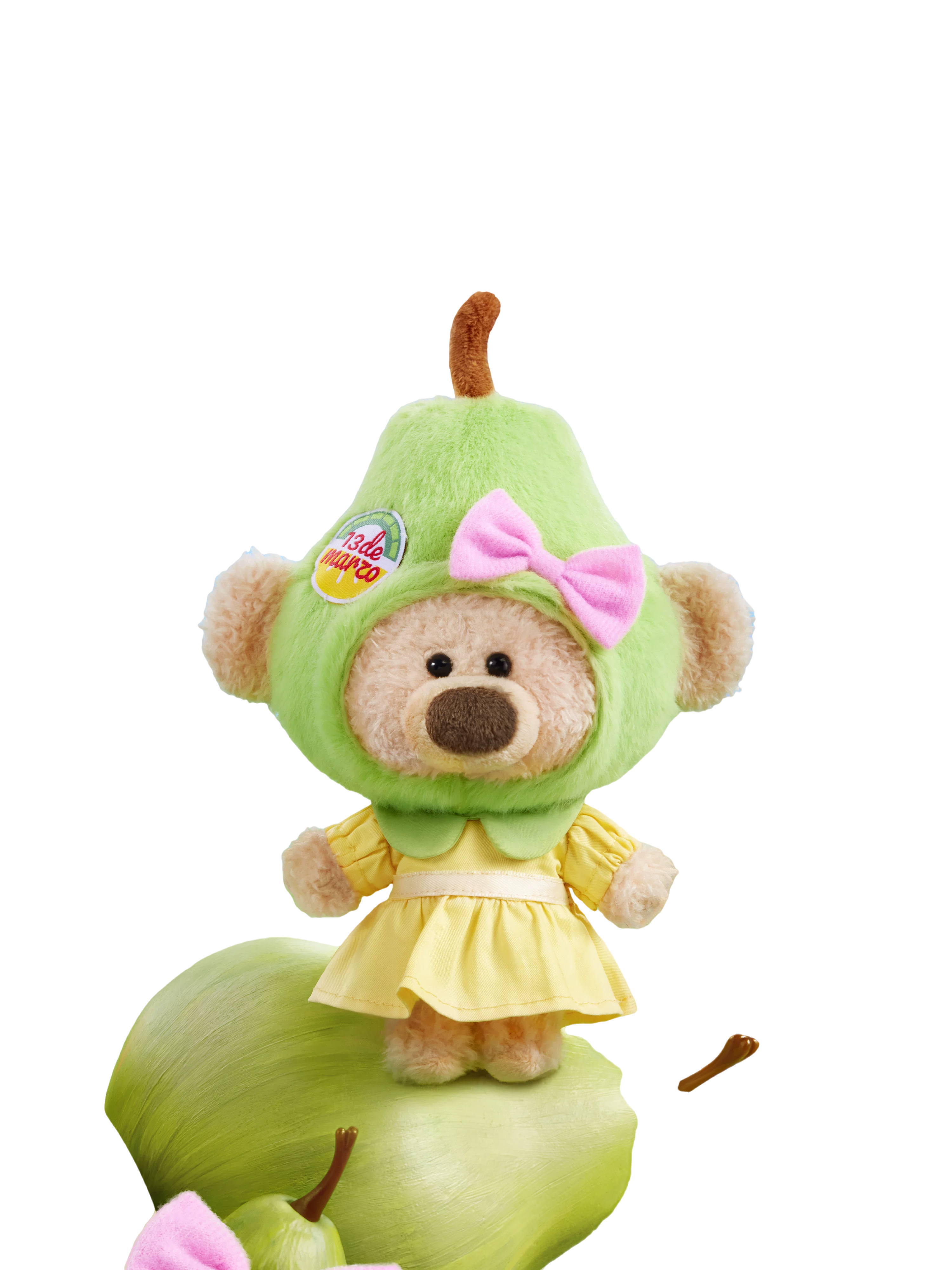 Plush Pear Fruit Keychain