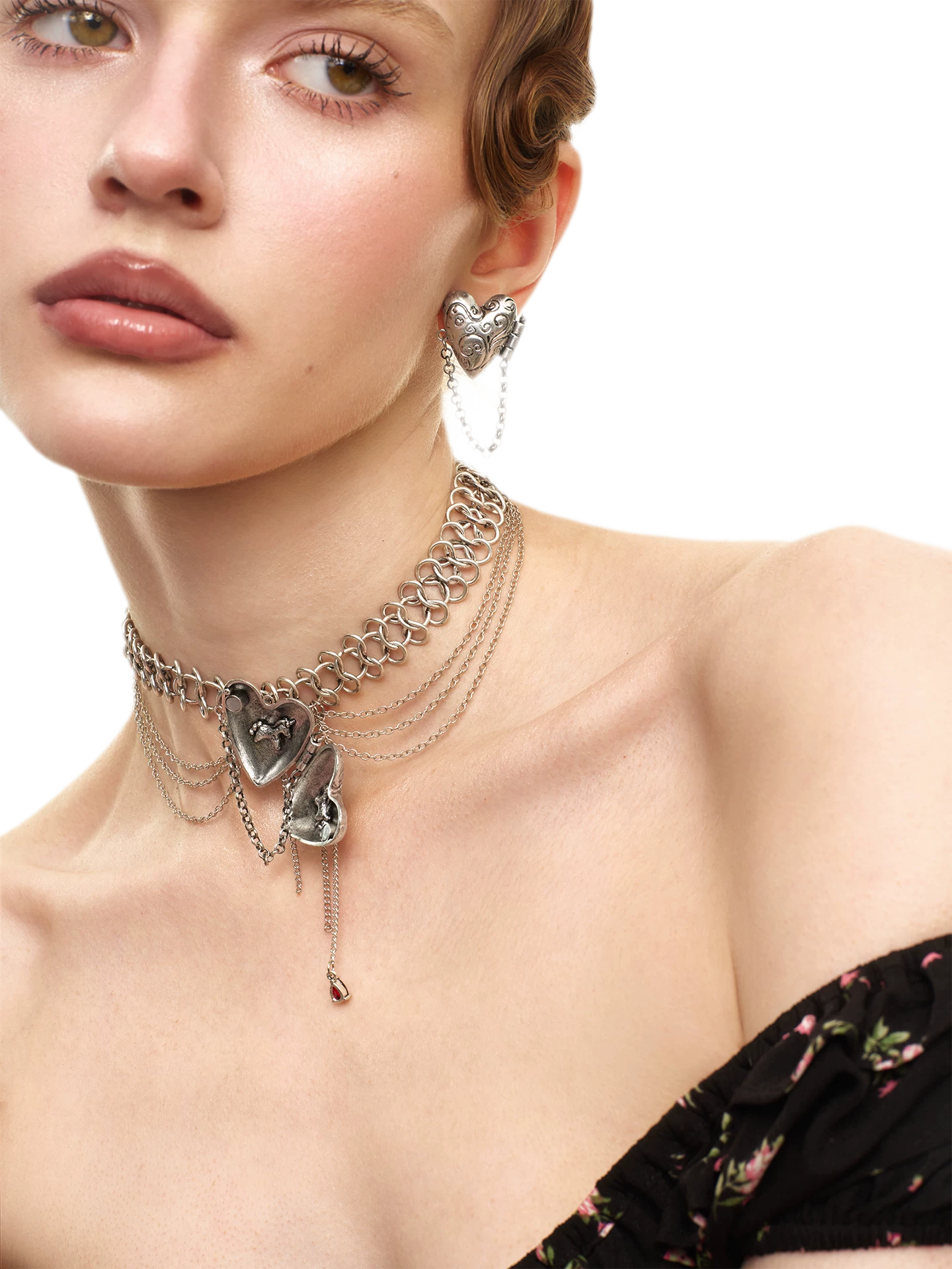 Vintage Heart Pendant Necklace