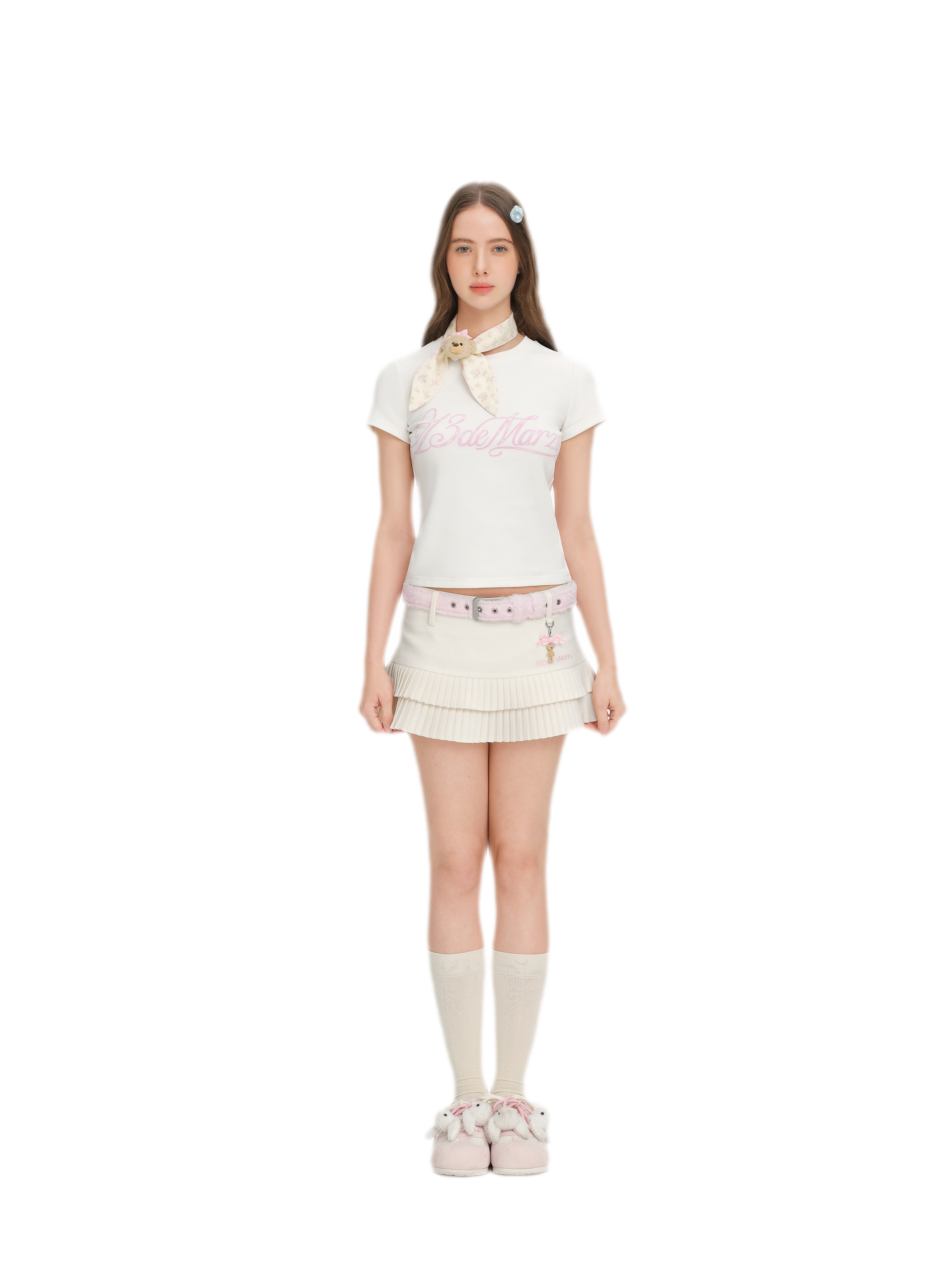 Floral Crossover Short T-shirt