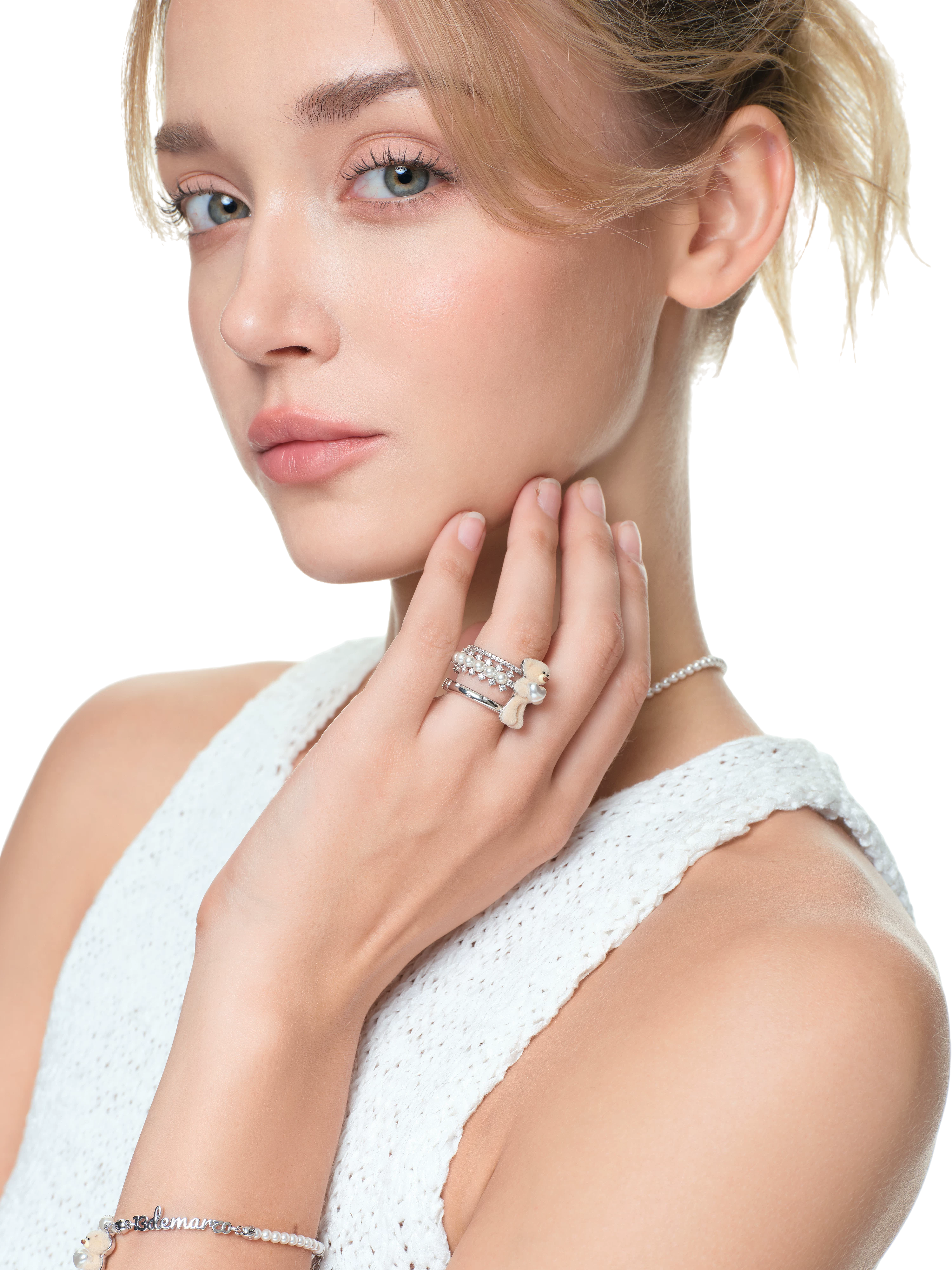 Bear Heart Triple-Layer Ring