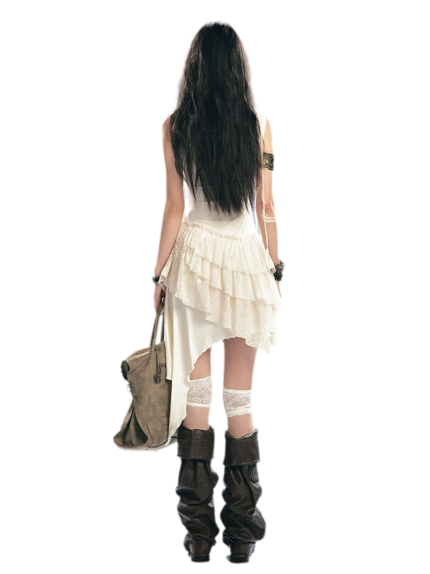 Rebellious Lace Ruffle Dress