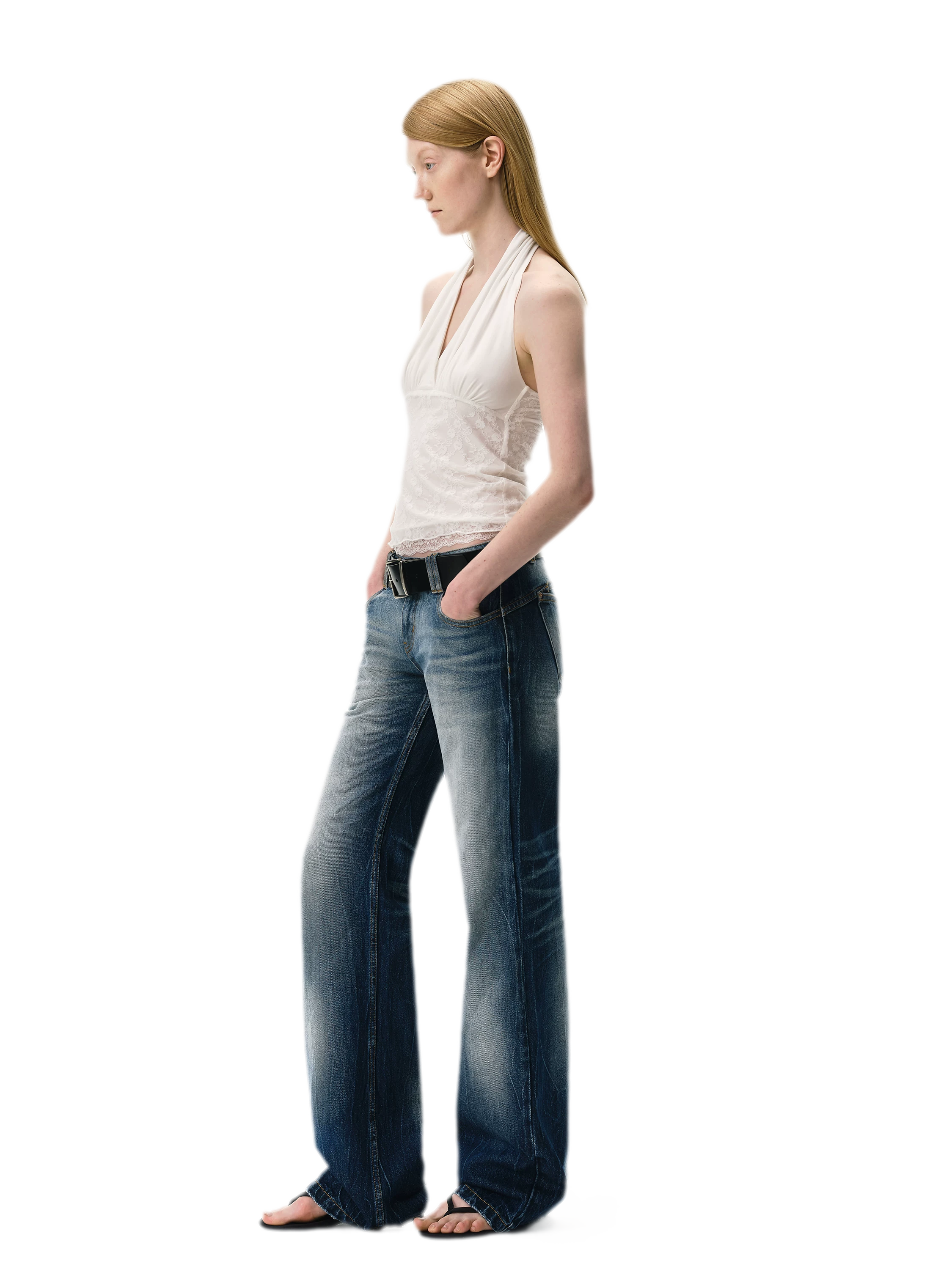 Low-Rise Straight Jeans