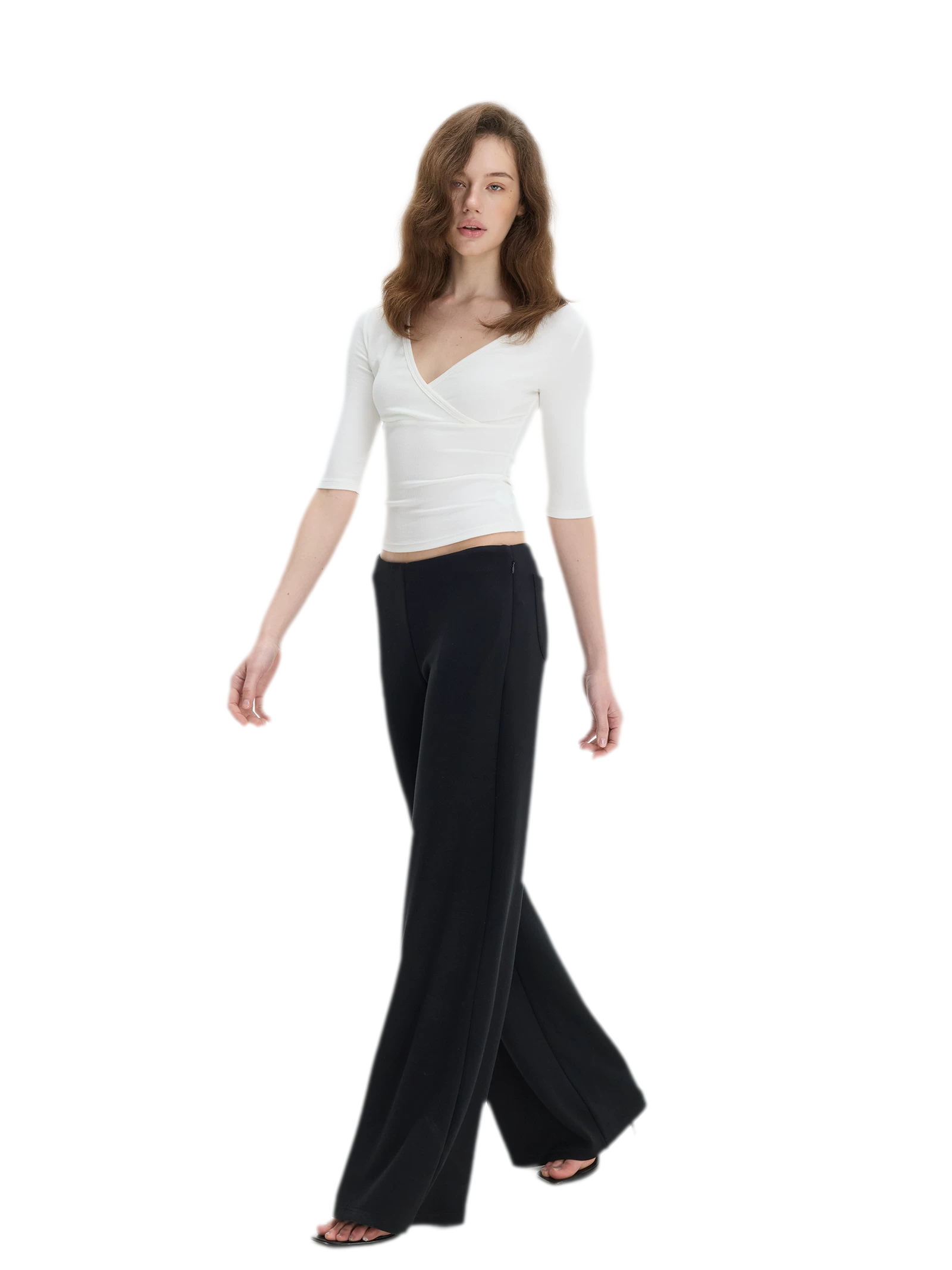 Crossover V-Neck Fitted Top