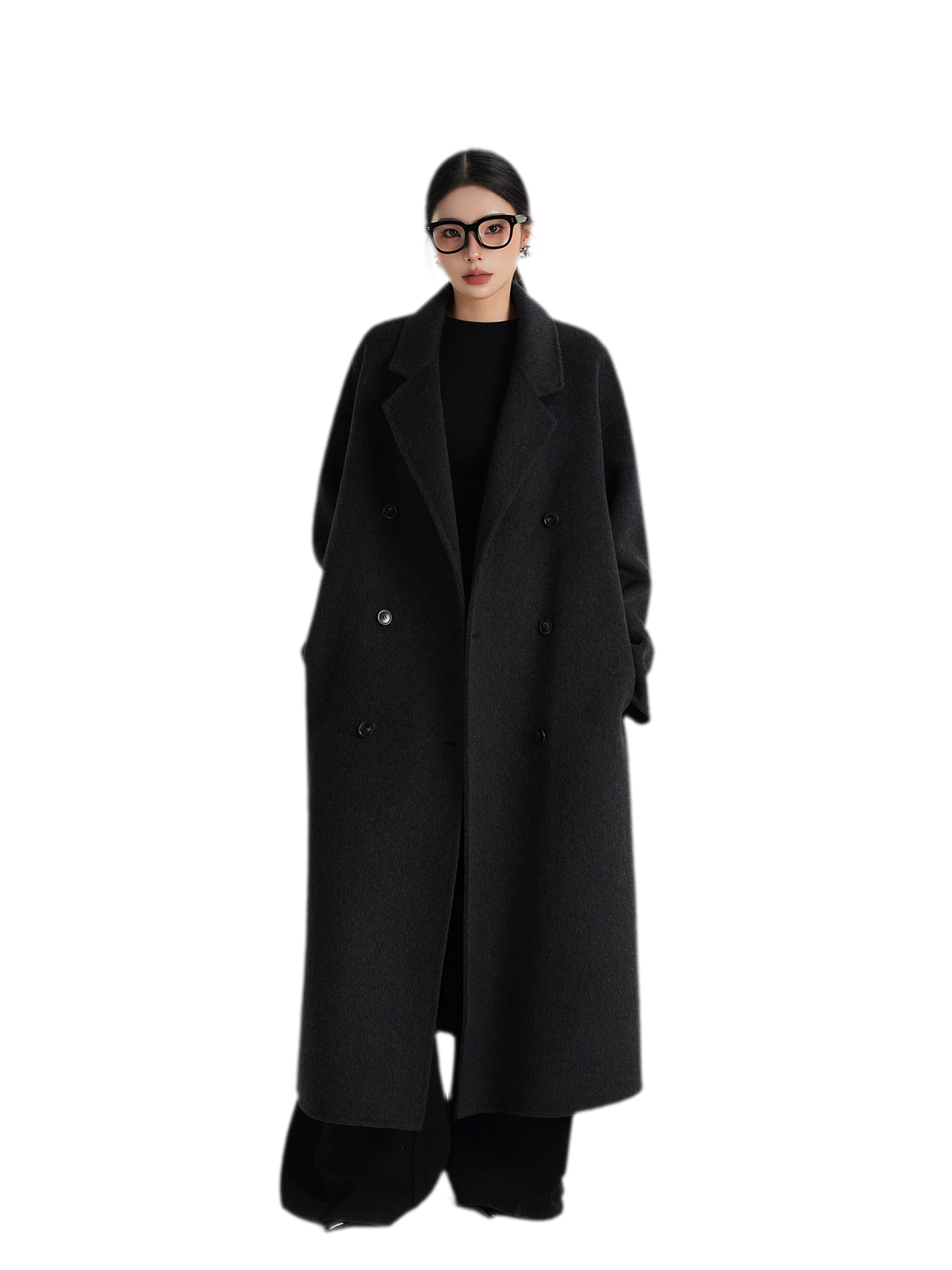 Fuzzy Wool Oversized Long Coat