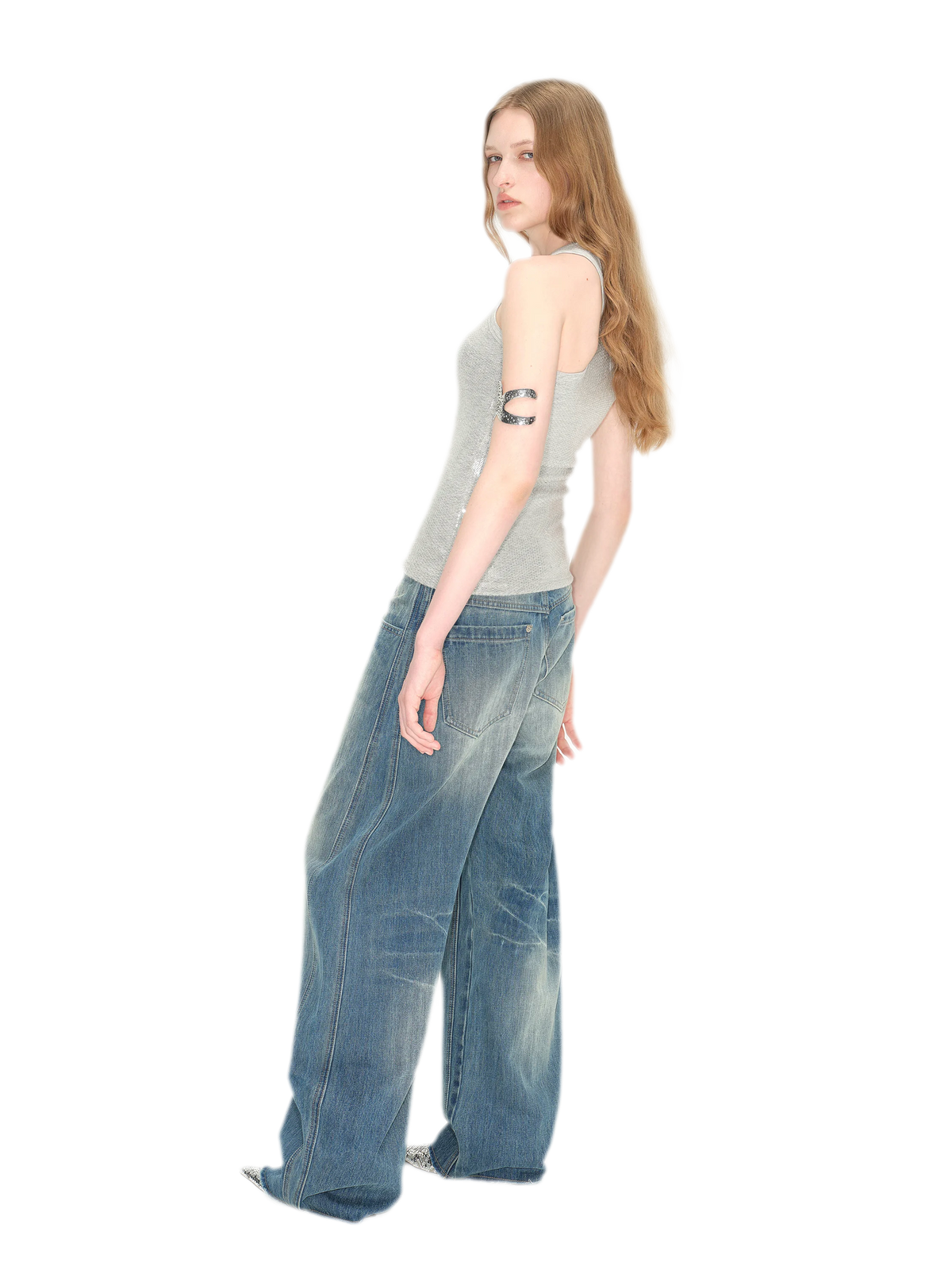 Vintage Washed Lightning Jeans