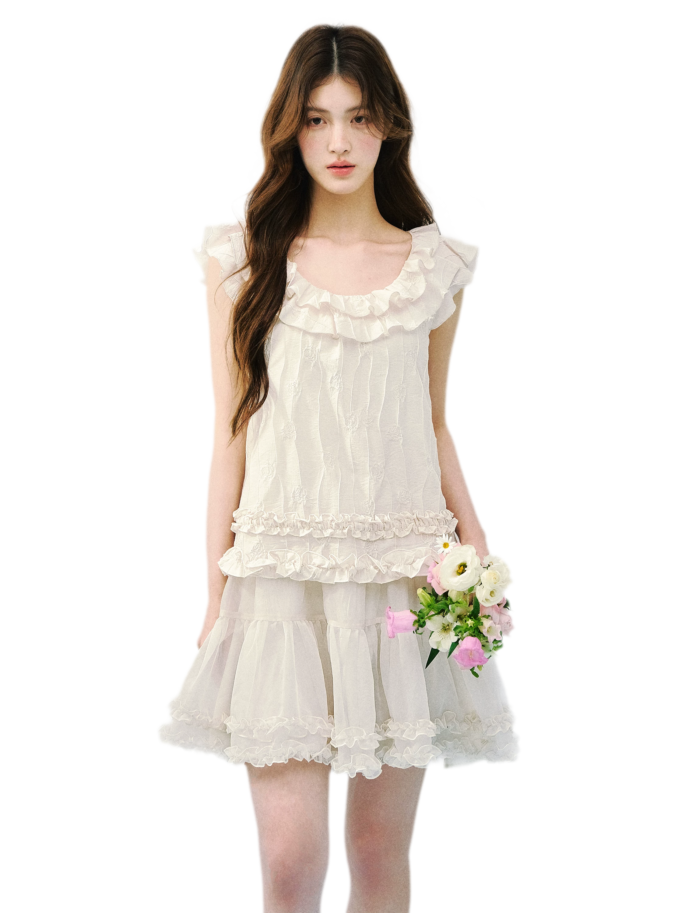 Ruffled A-Line Dress