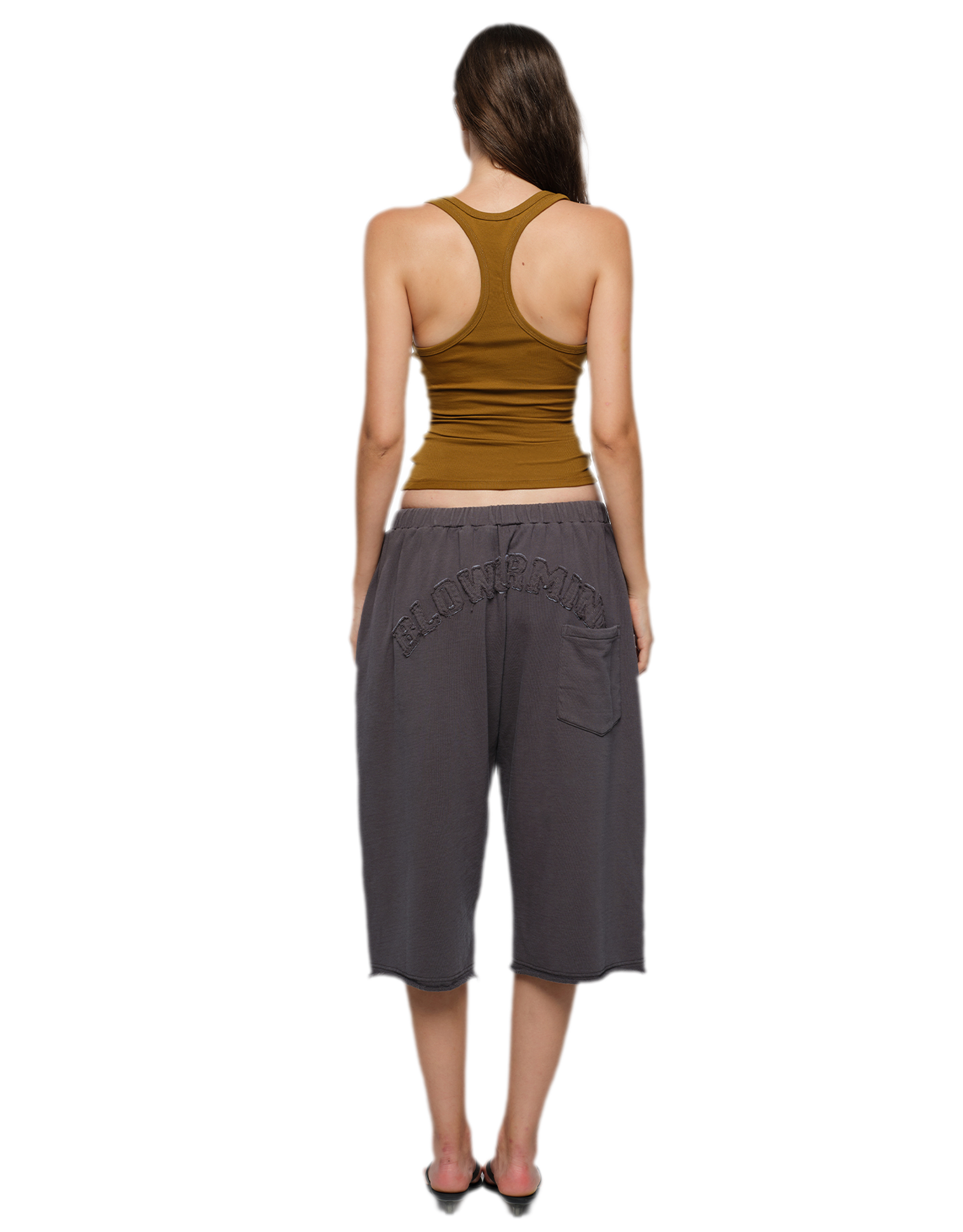 Cross Print Ribbed Tank