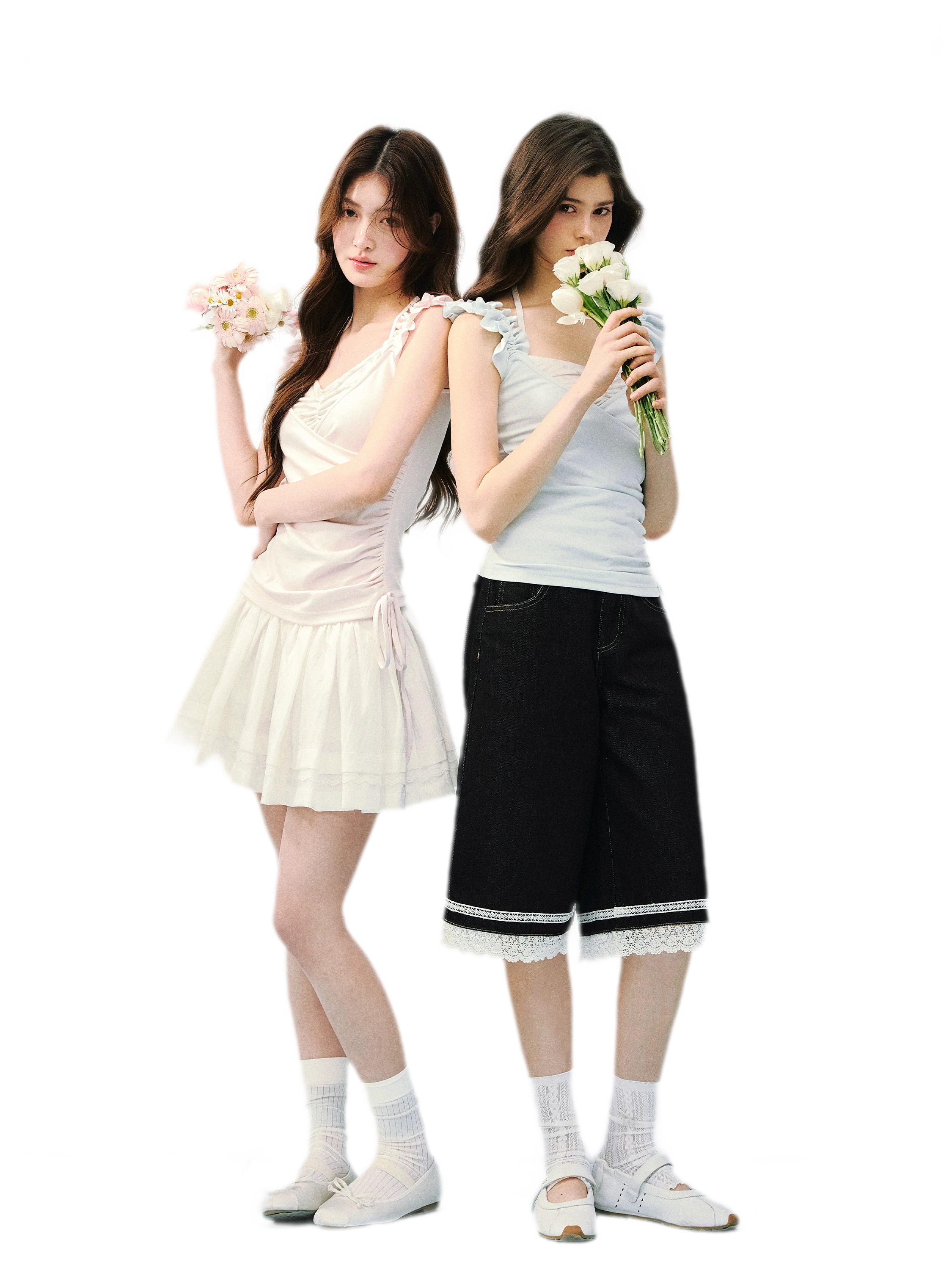 Two-in-One Ruffle Sleeve T-Shirt
