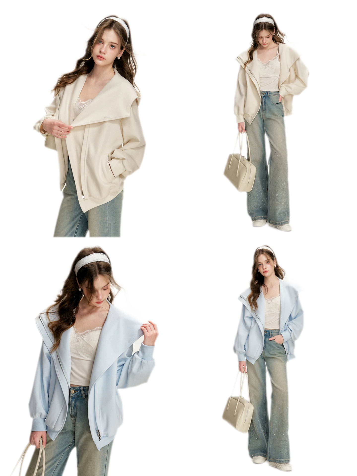 Blokette Hooded Zip Hoodie