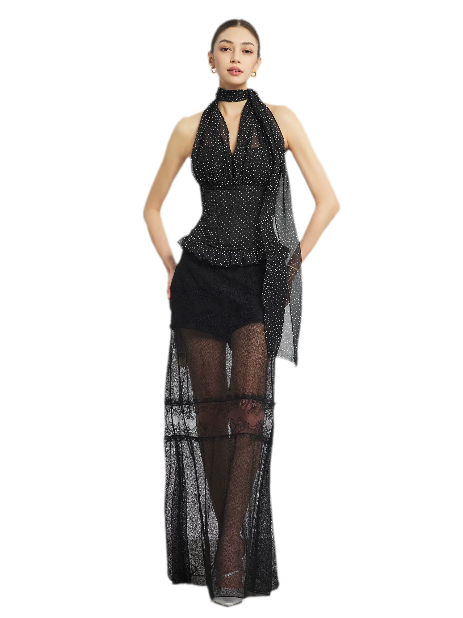 Nanyang Chiffon Halter Bustier
