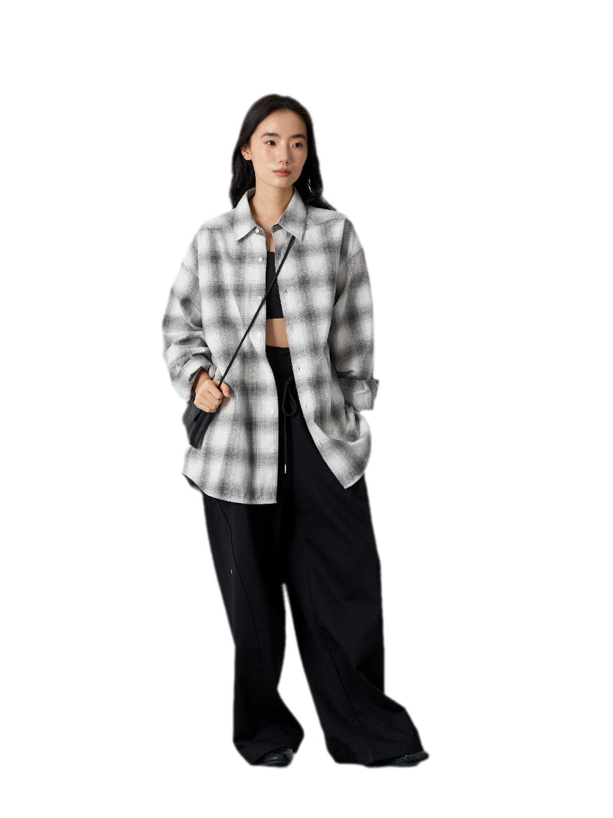 Textured Yarn-Dyed Plaid Overshirt