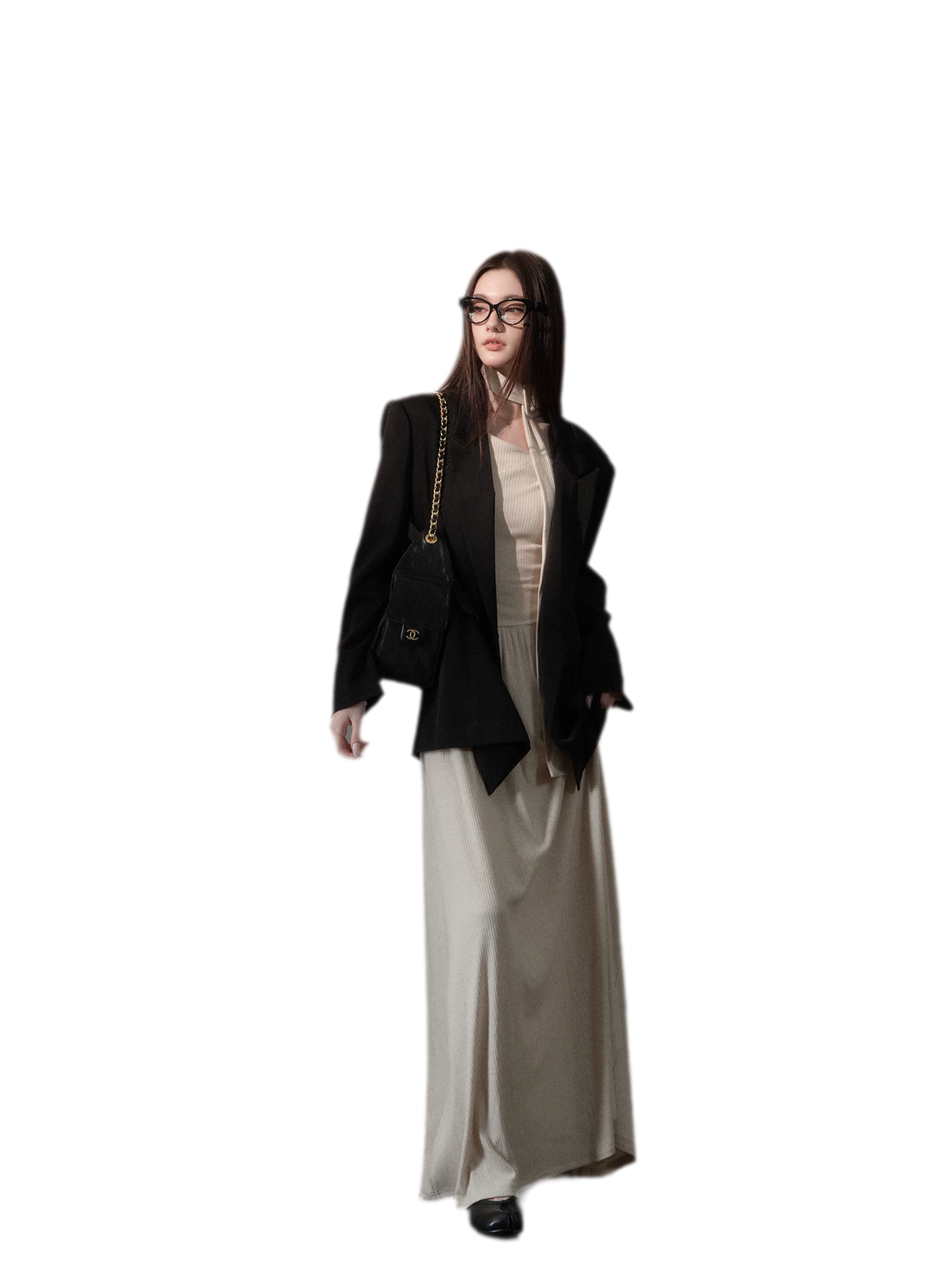 Satin Sash Relaxed Blazer