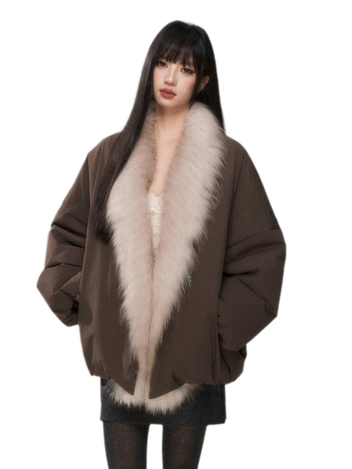 Fox Fur Goose Down Coat