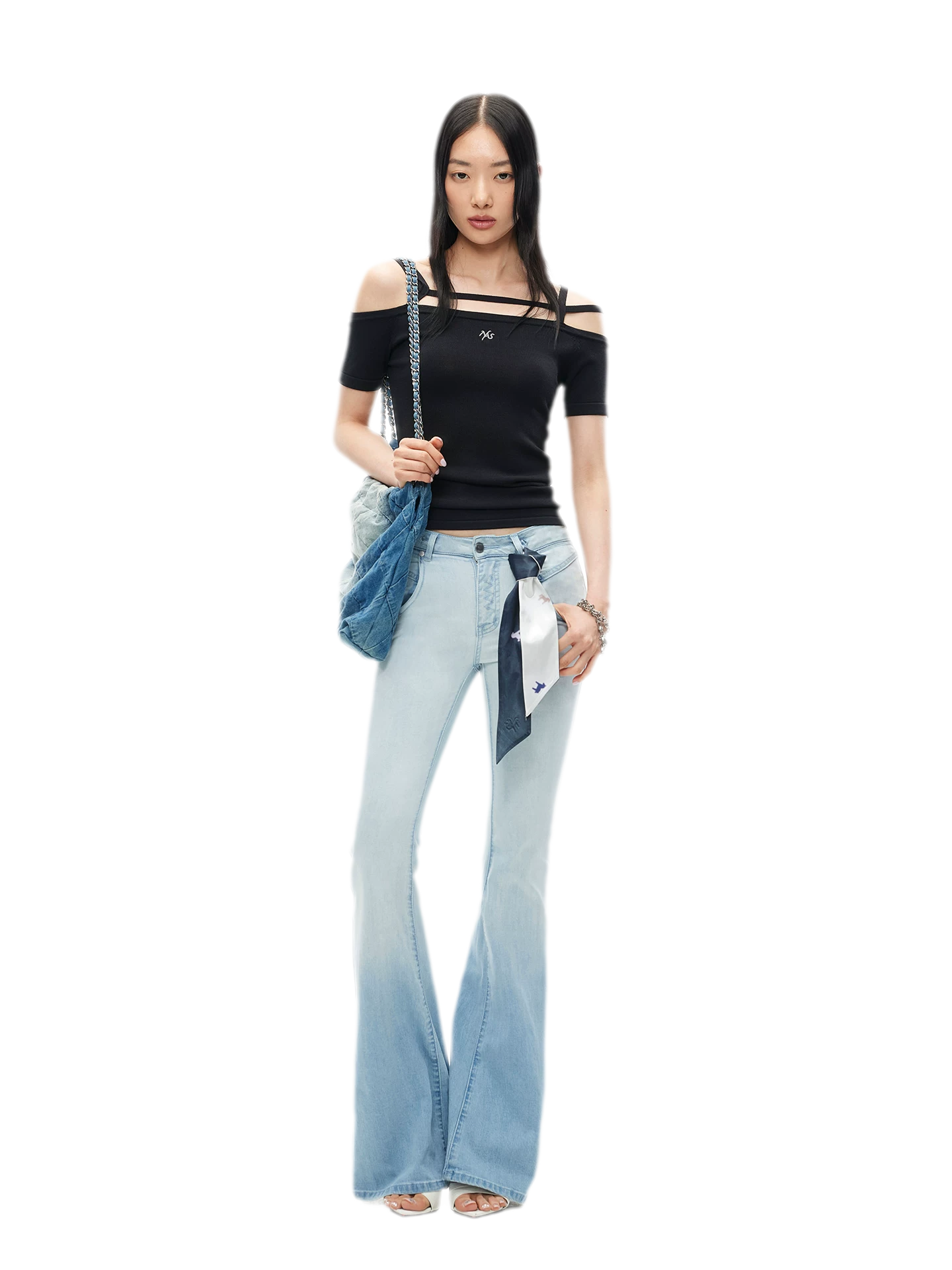 Cross-Strap Ice Feel Slim Tee