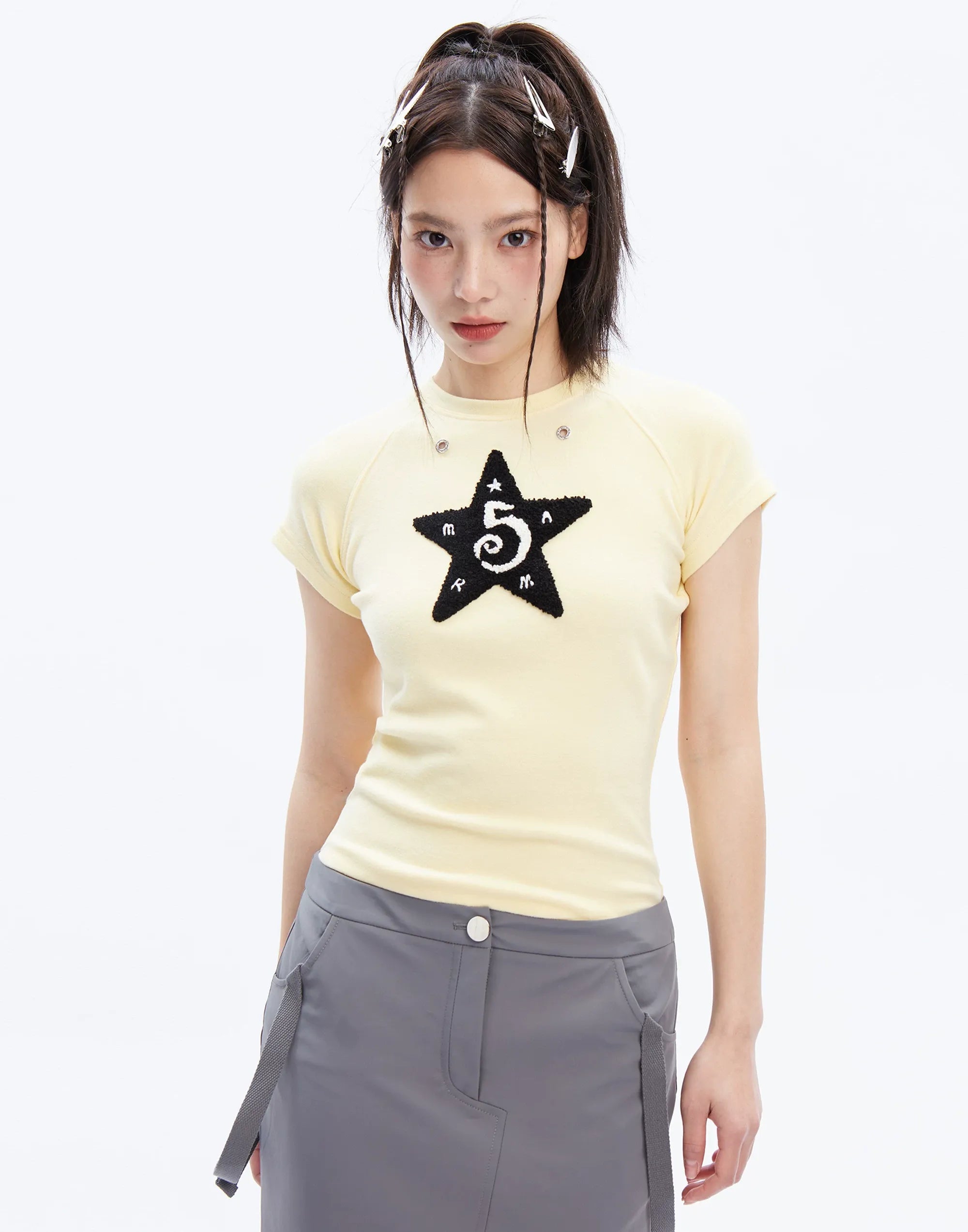Star Applique Slim T-Shirt