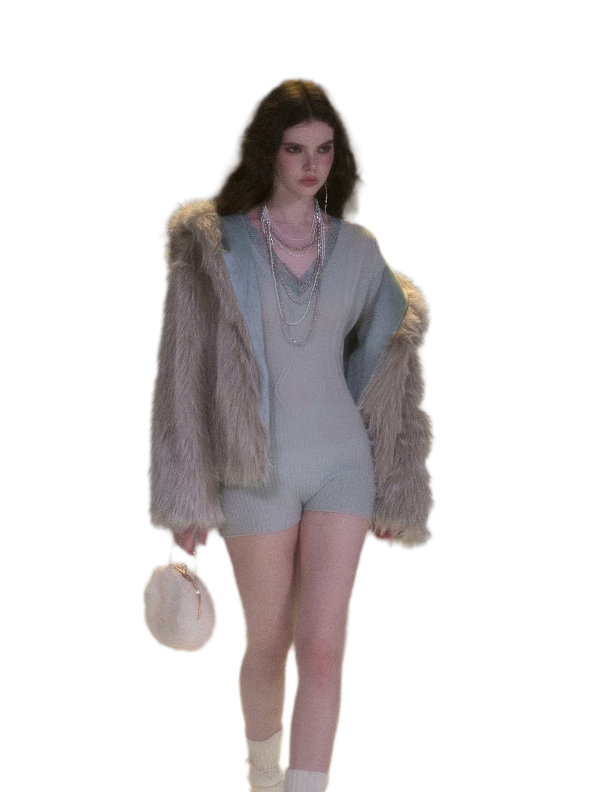 Reversible Suede Fur Winter Jacket