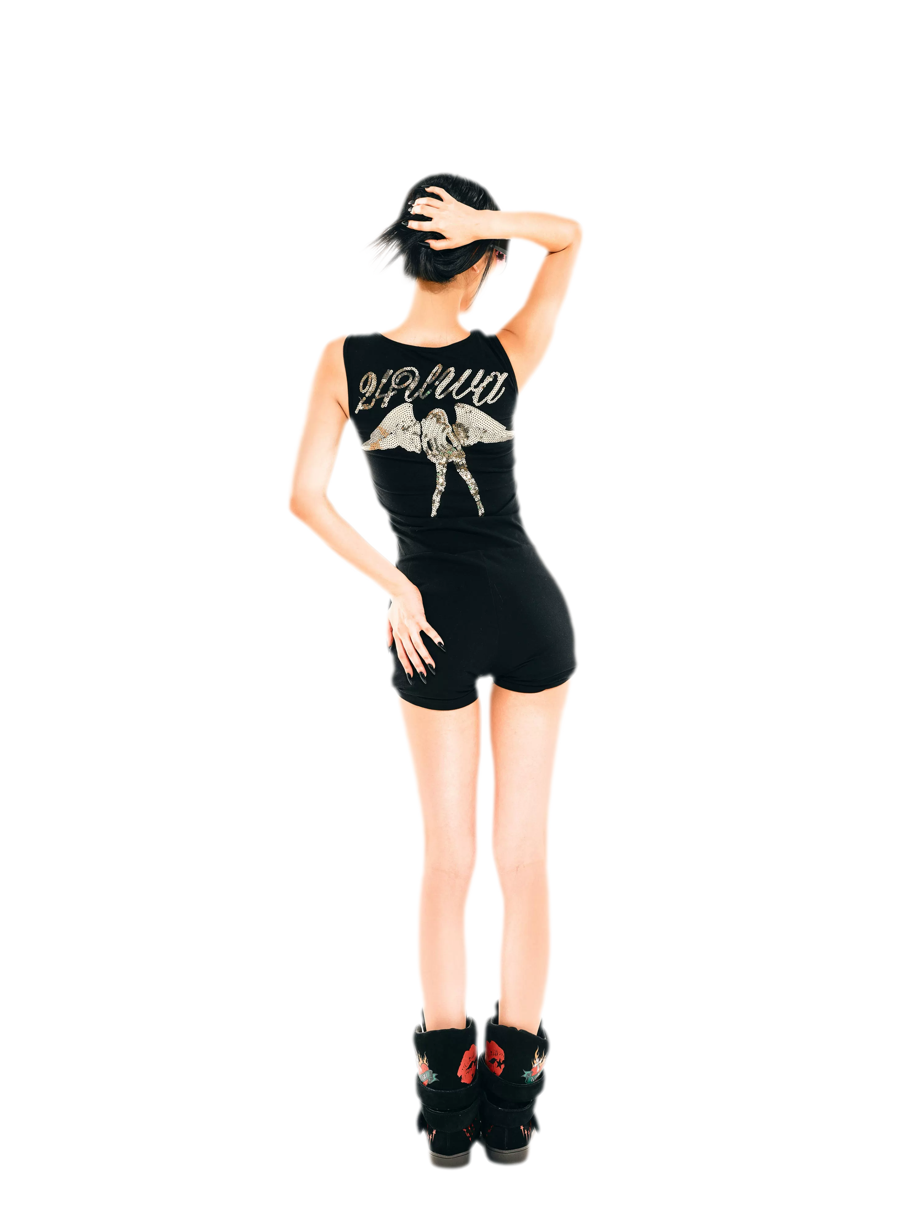 24ANS x UWA Sequin Embroidered Romper
