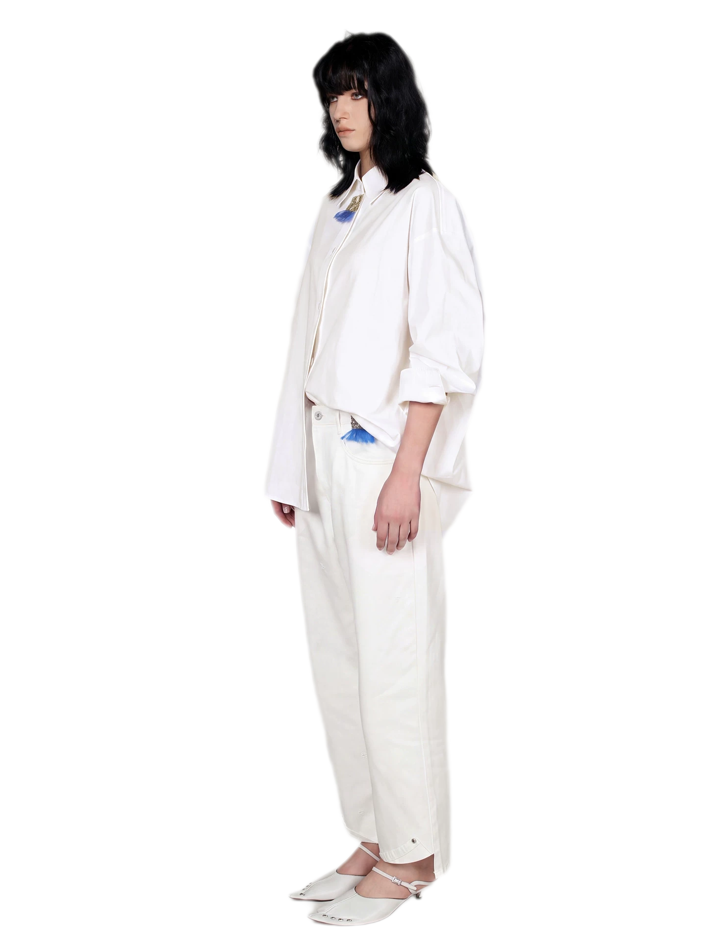 Cotton Blend Cocoon Shirt