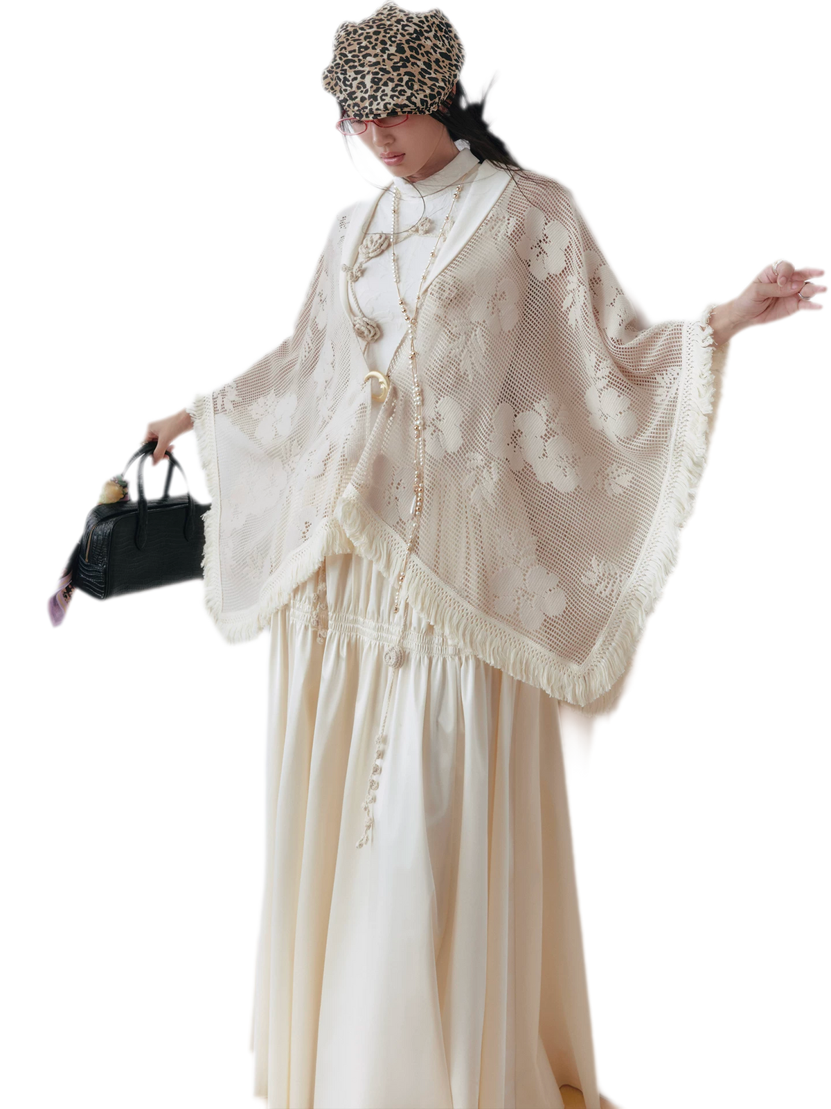 Hollow Woven Tassel Cloak