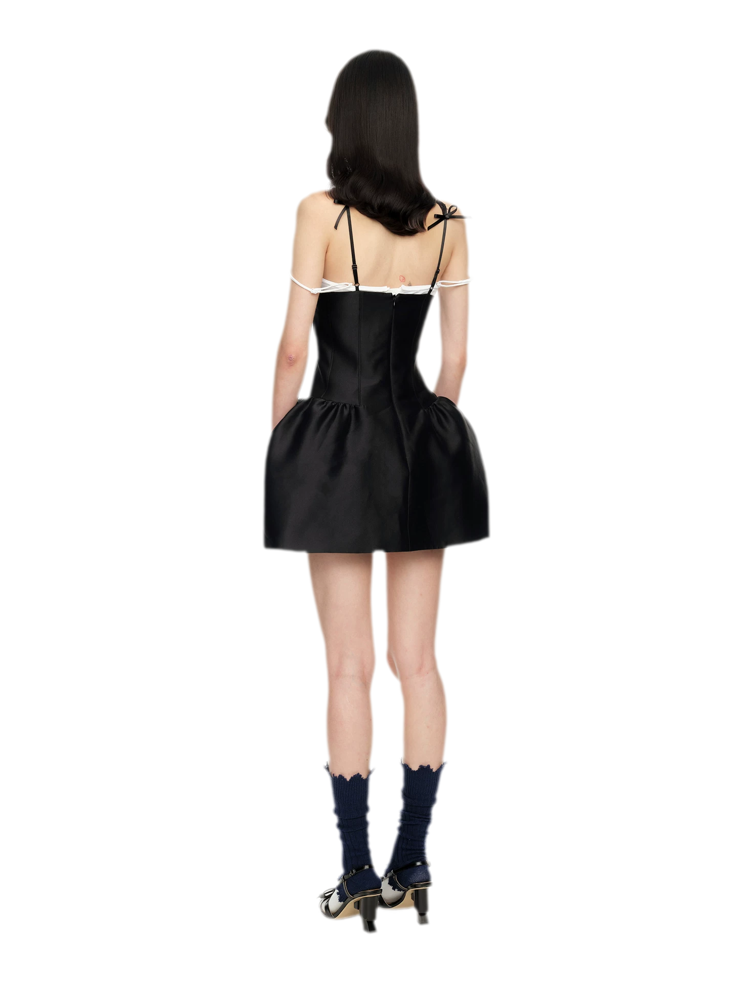Elegant Lace Trim Corset Dress