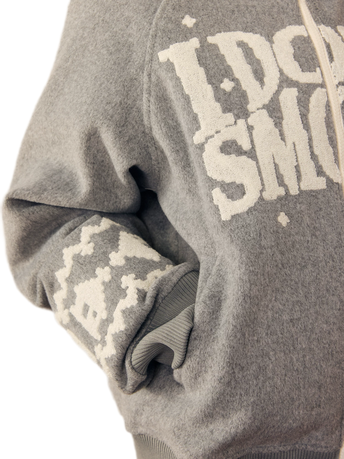 Brushed Fair Isle Hooded Jacket