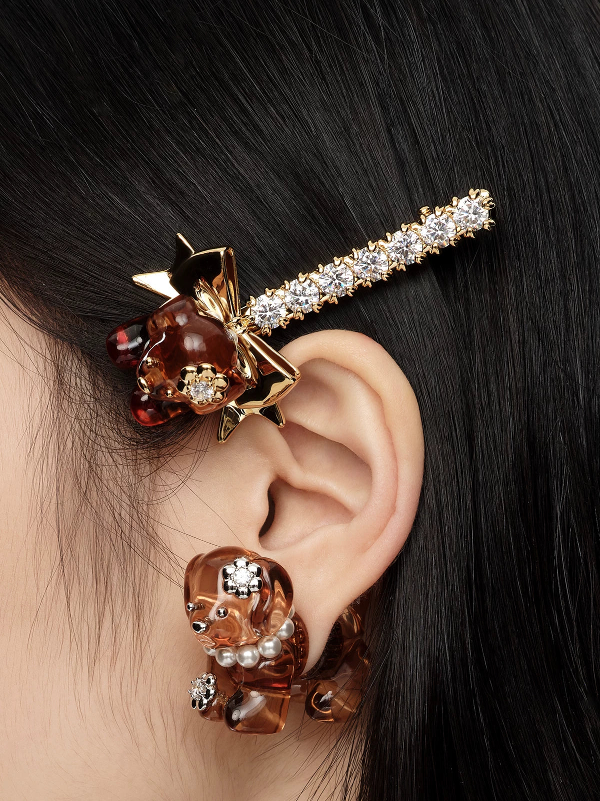 Velvet Bow Dog Hair Clip