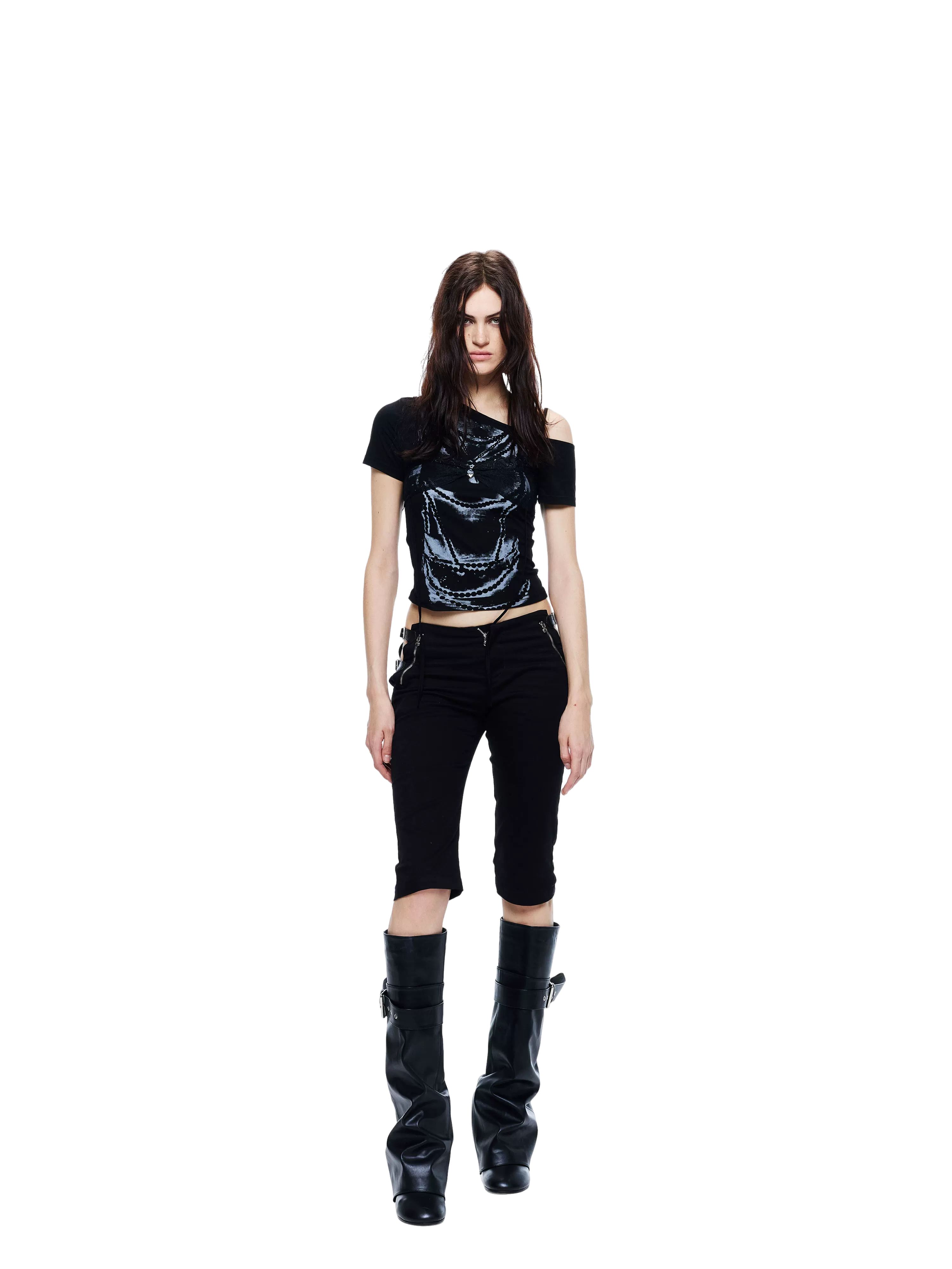 Light Asia T-shirt with Lace and Print