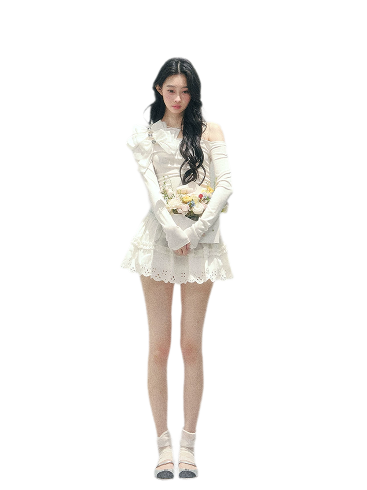Lyocell Asymmetric Bow Top