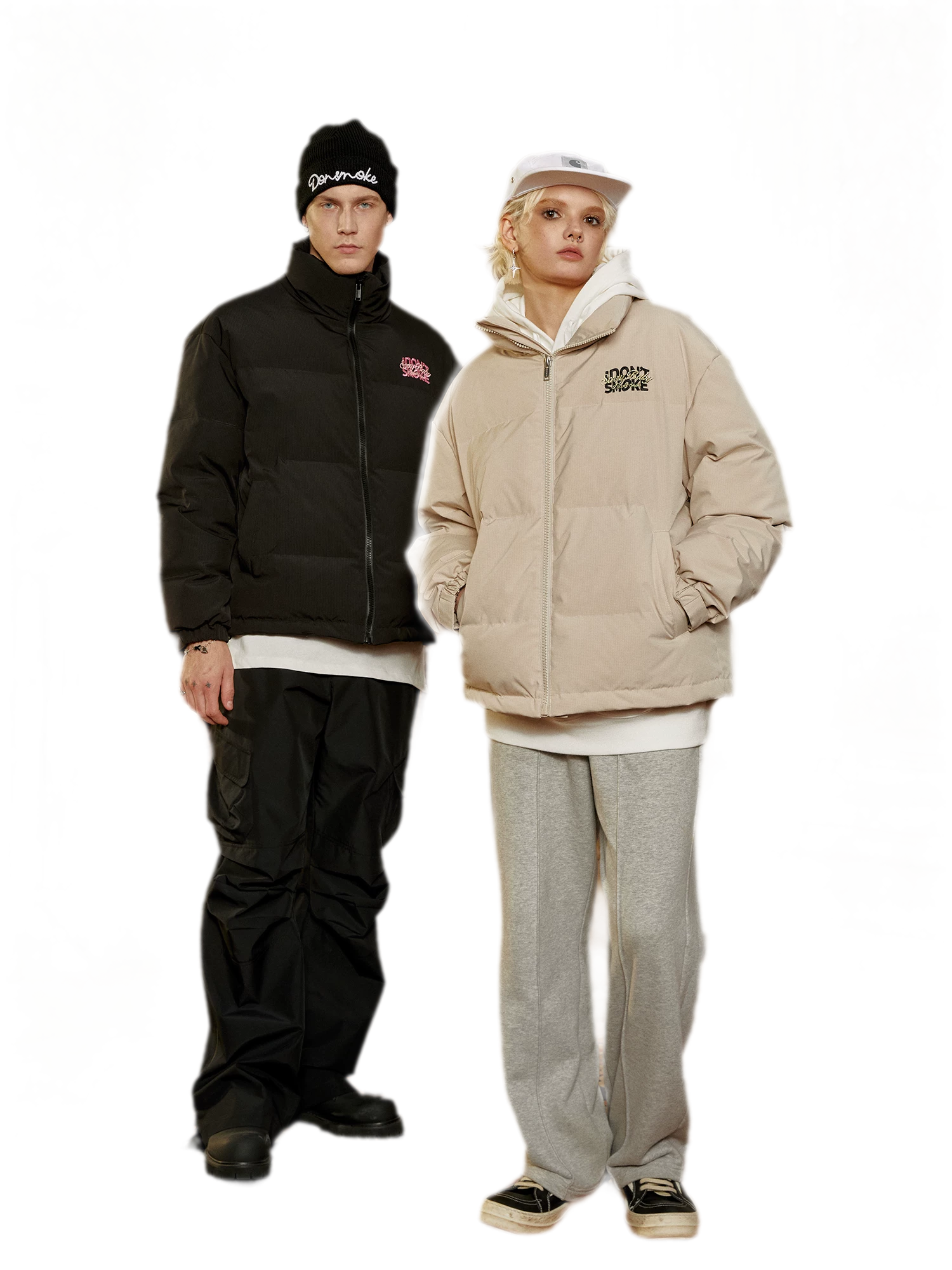Textured 90-Down Winter Jacket