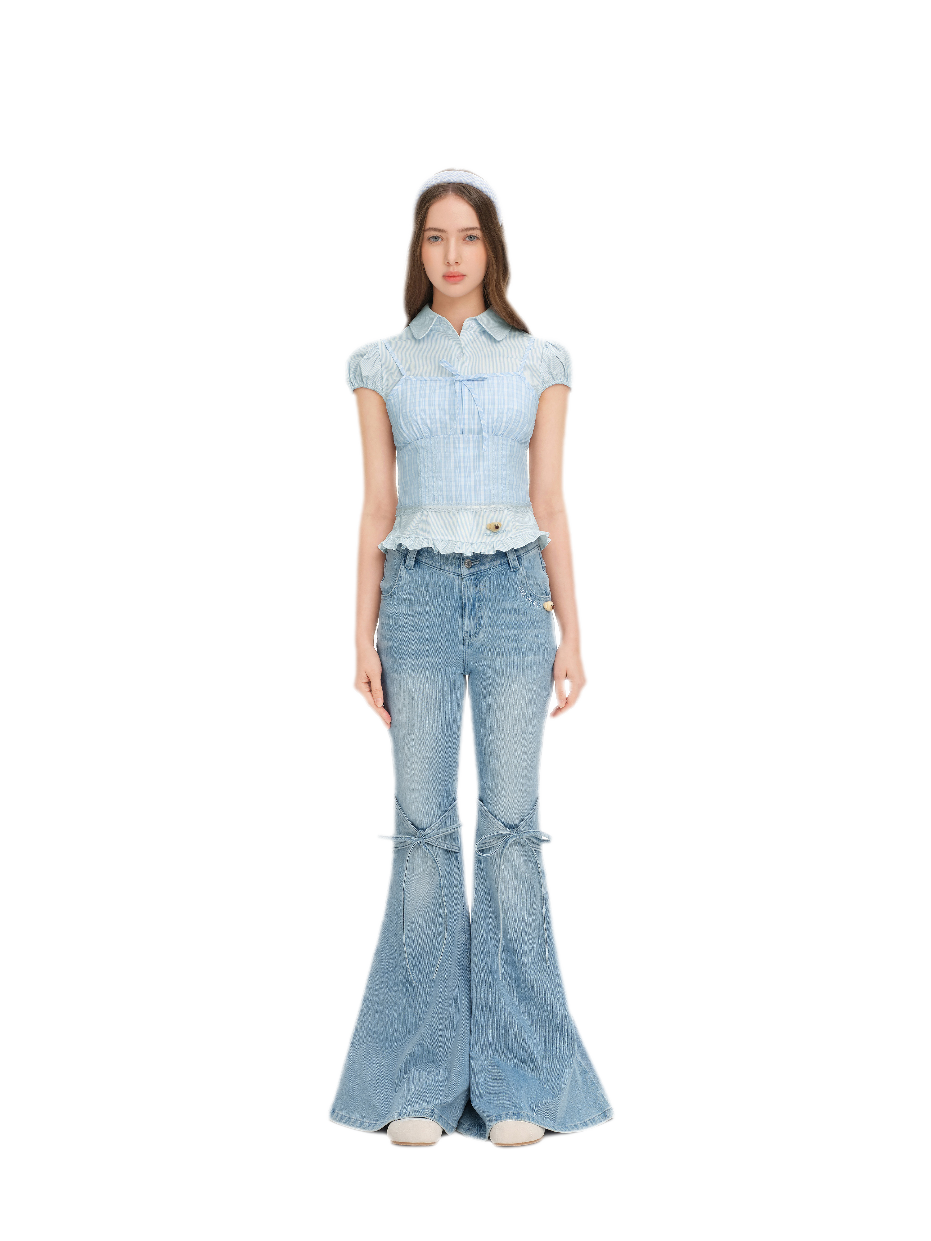 Mermaid Flare Denim Pants