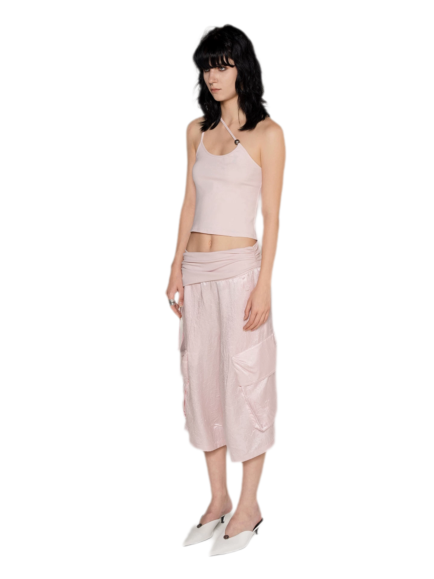 Strap Asymmetric Knit Cami