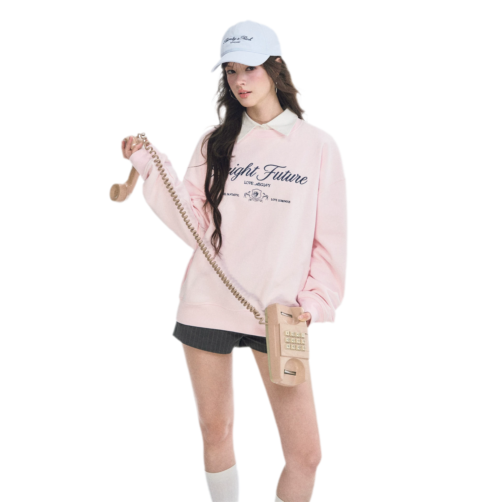 Embroidered Graphic Crewneck Sweatshirt
