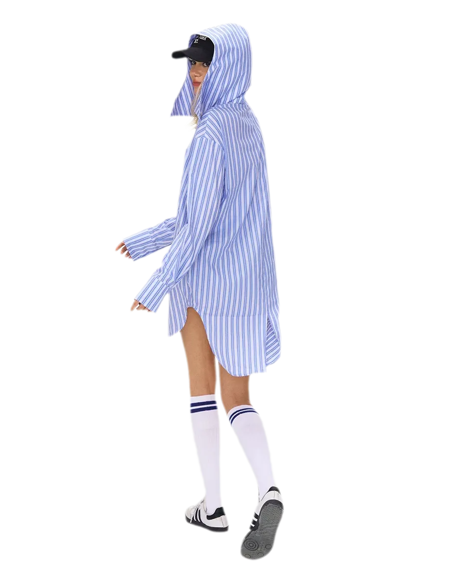 Striped Hooded Shirt