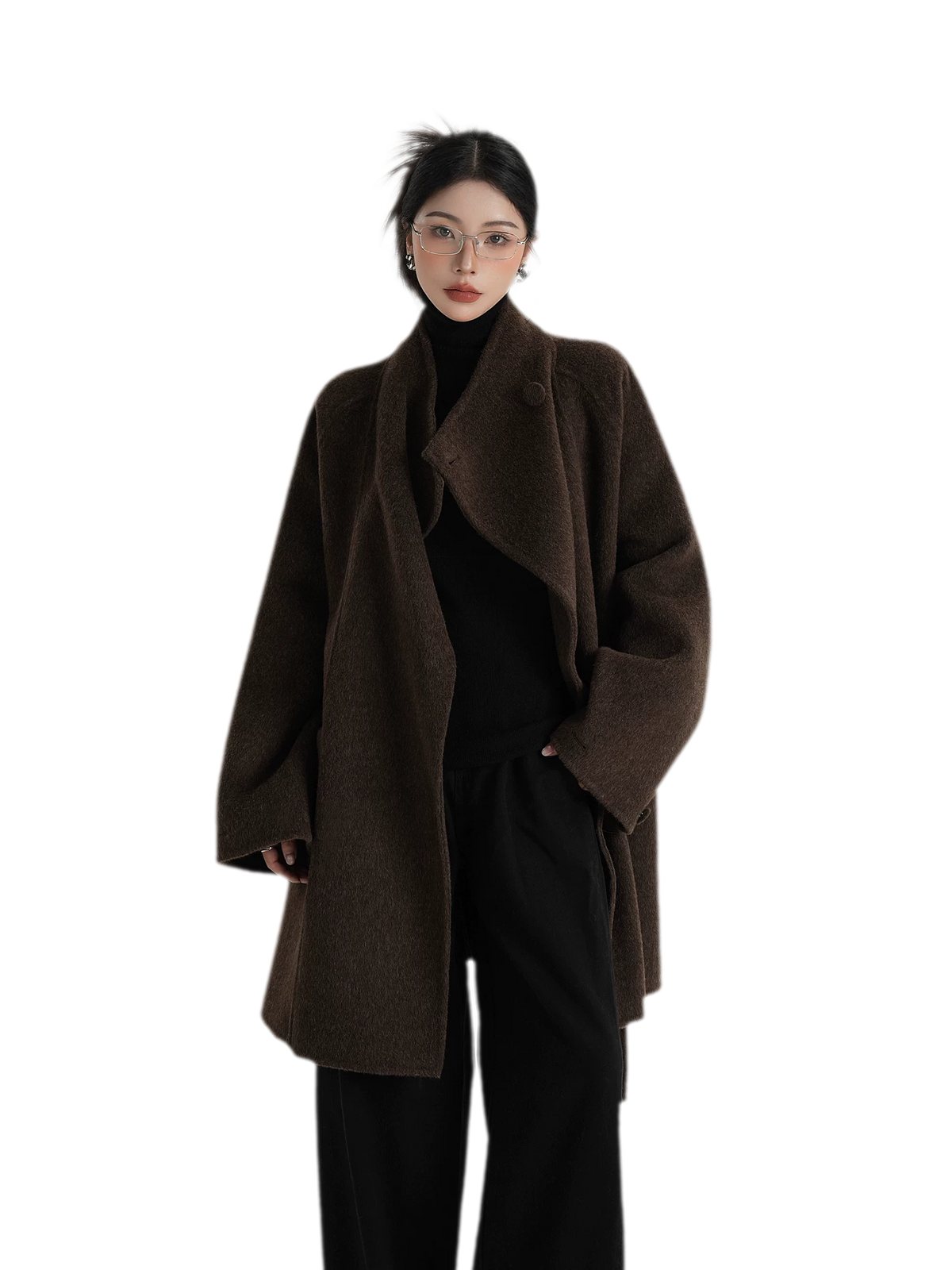 Hand-Sewn Belted Wool Coat