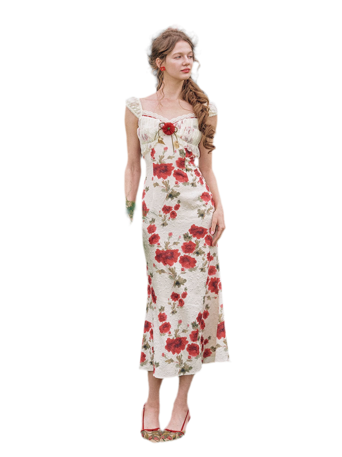 Jacquard Floral Dress Set