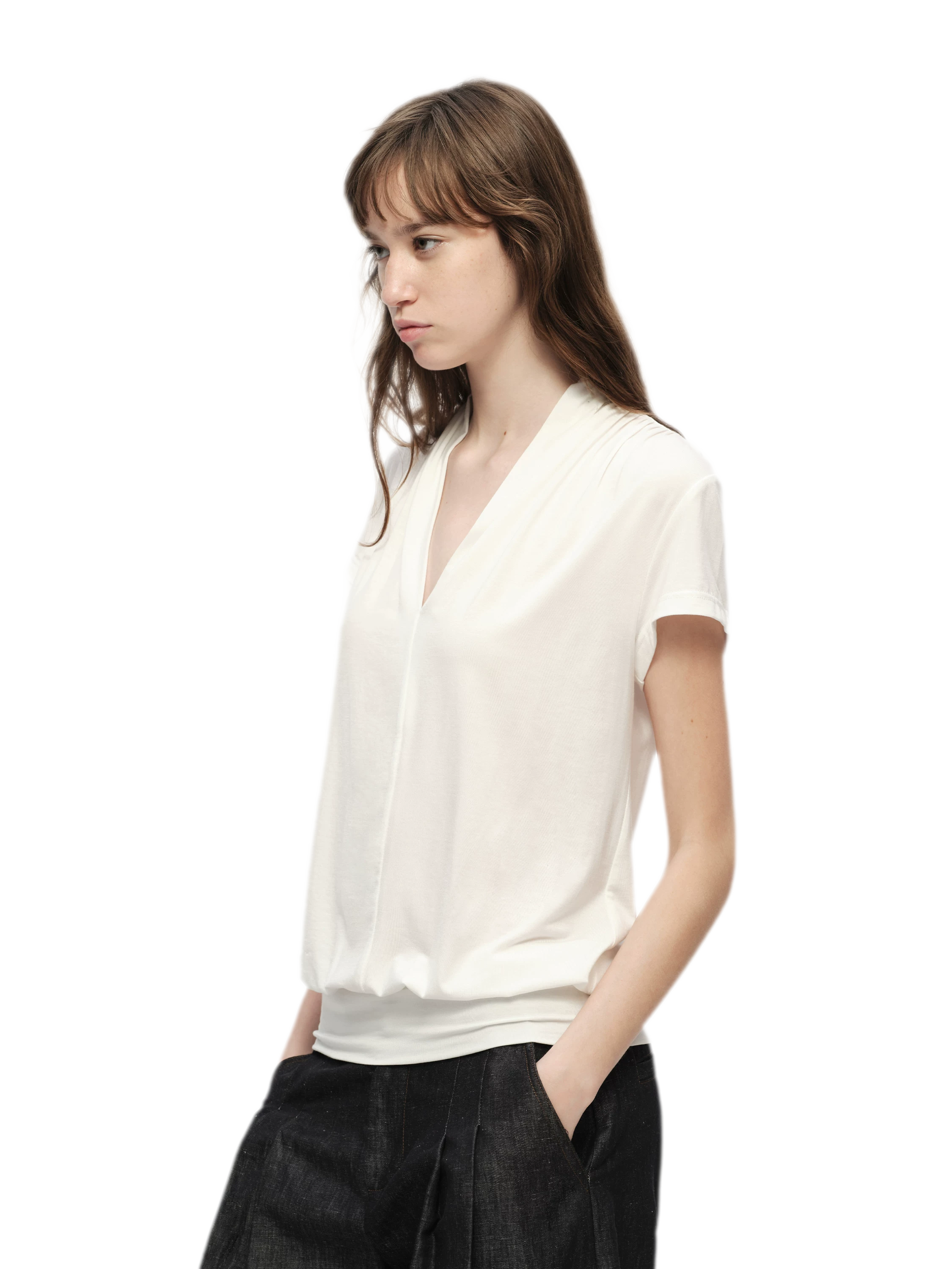Lyocell V-Neck Tee