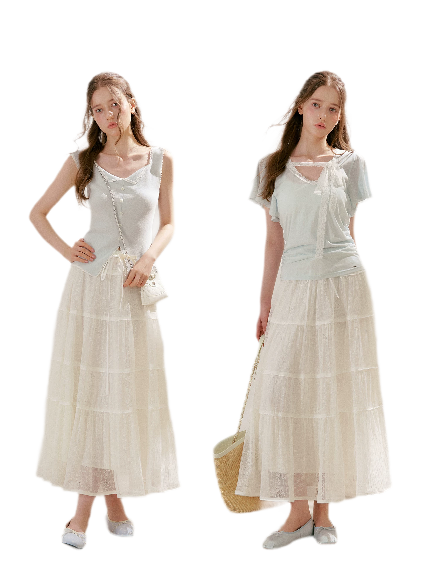 Lace Tiered Skirt