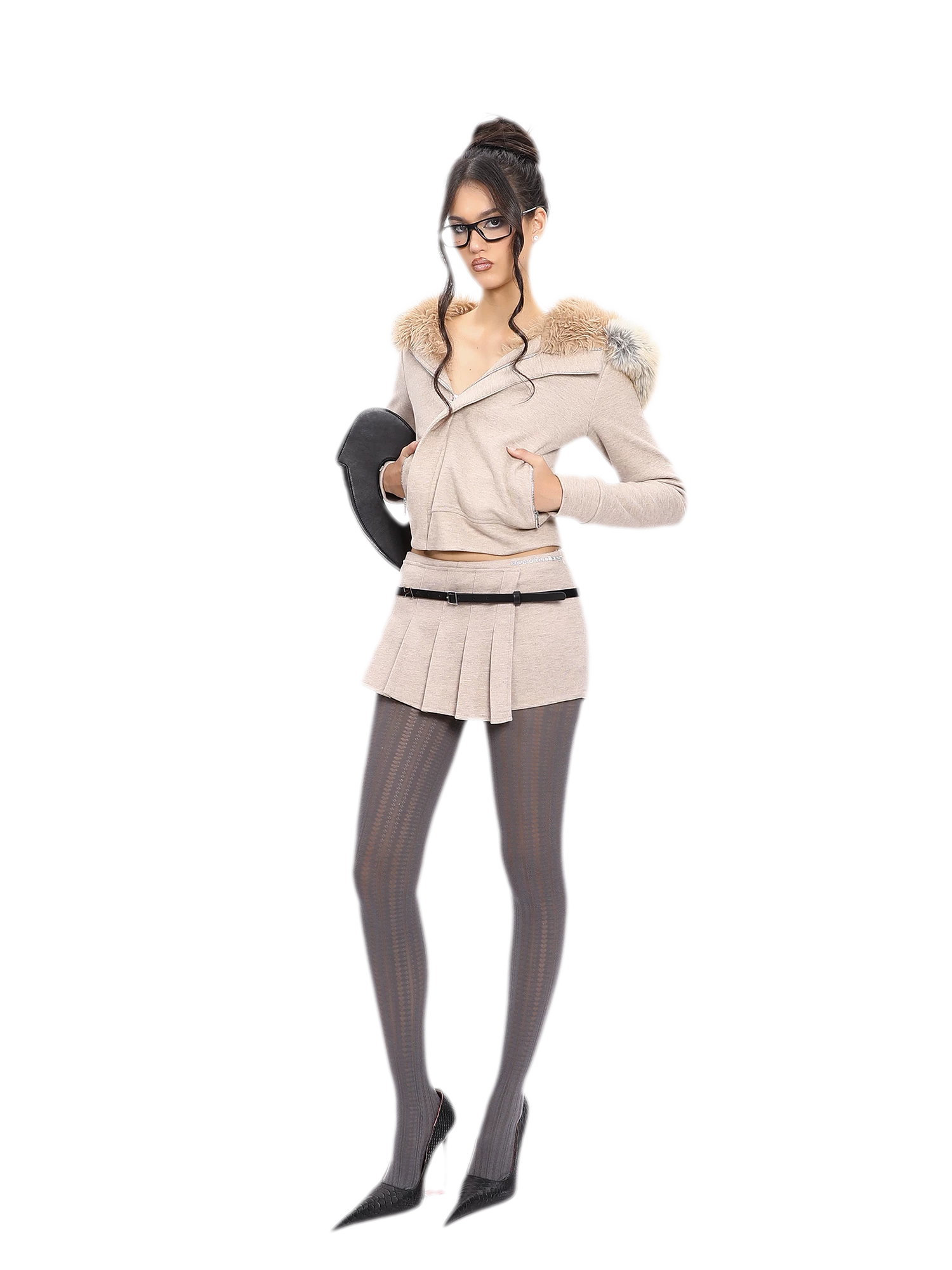 Hooded Plush Zip Set