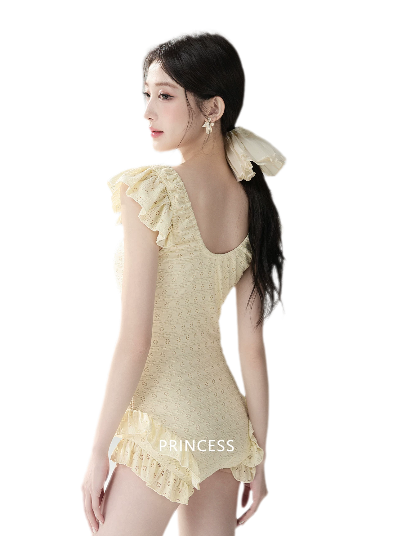 Eyelet Ruffle One-Piece