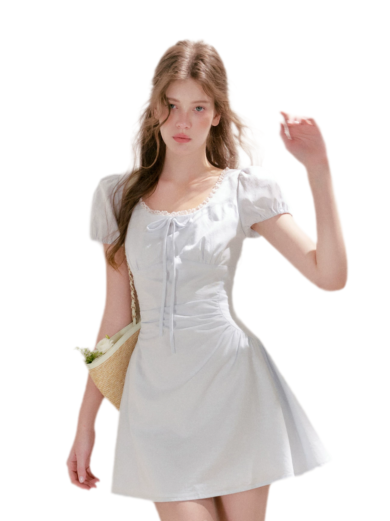 Linen Cotton Puff Dress
