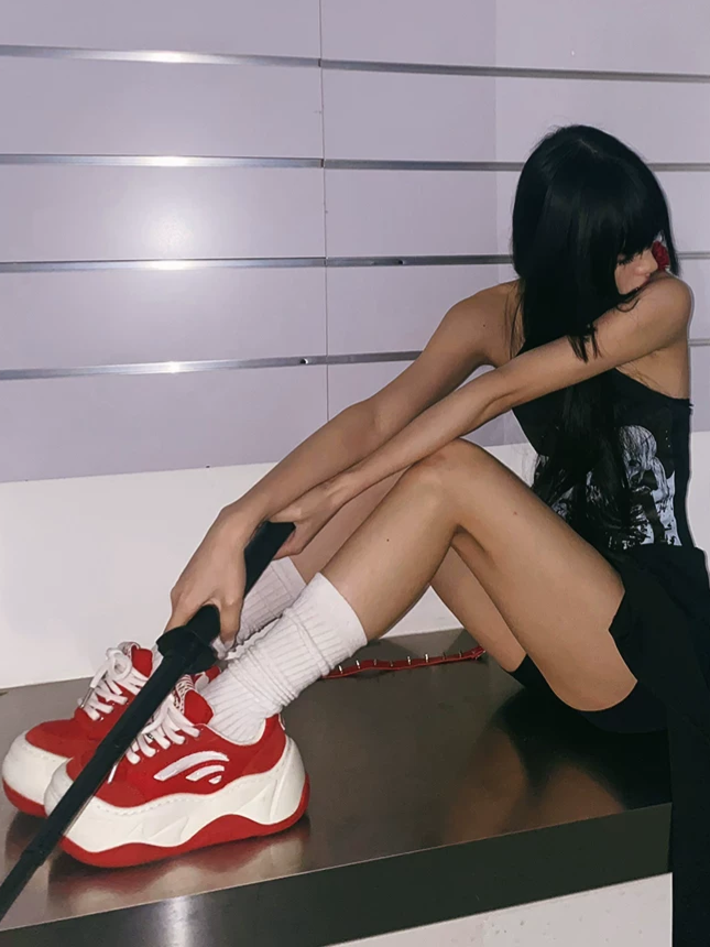 Red Platform Sneakers