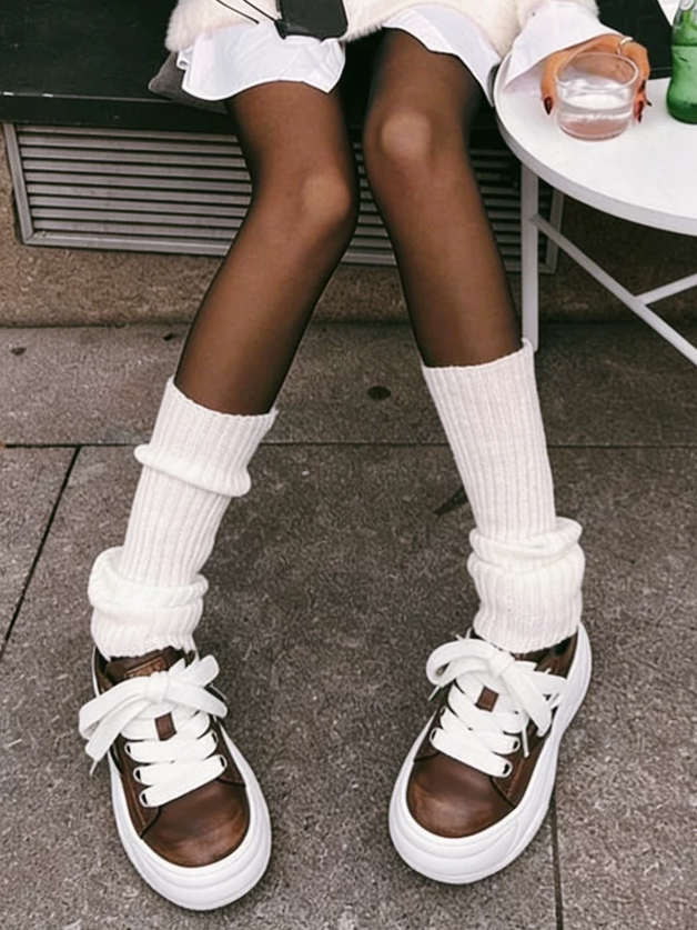 Distressed Platform Loafer Shoes