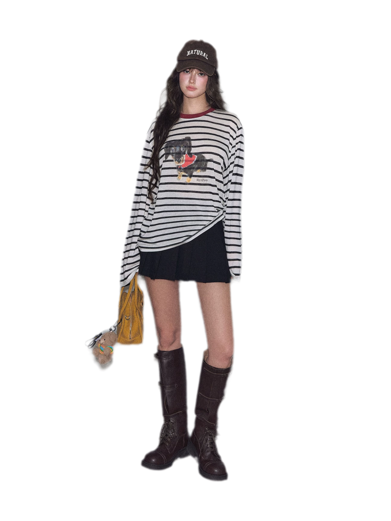 Lyocell Striped Puppy T-Shirt