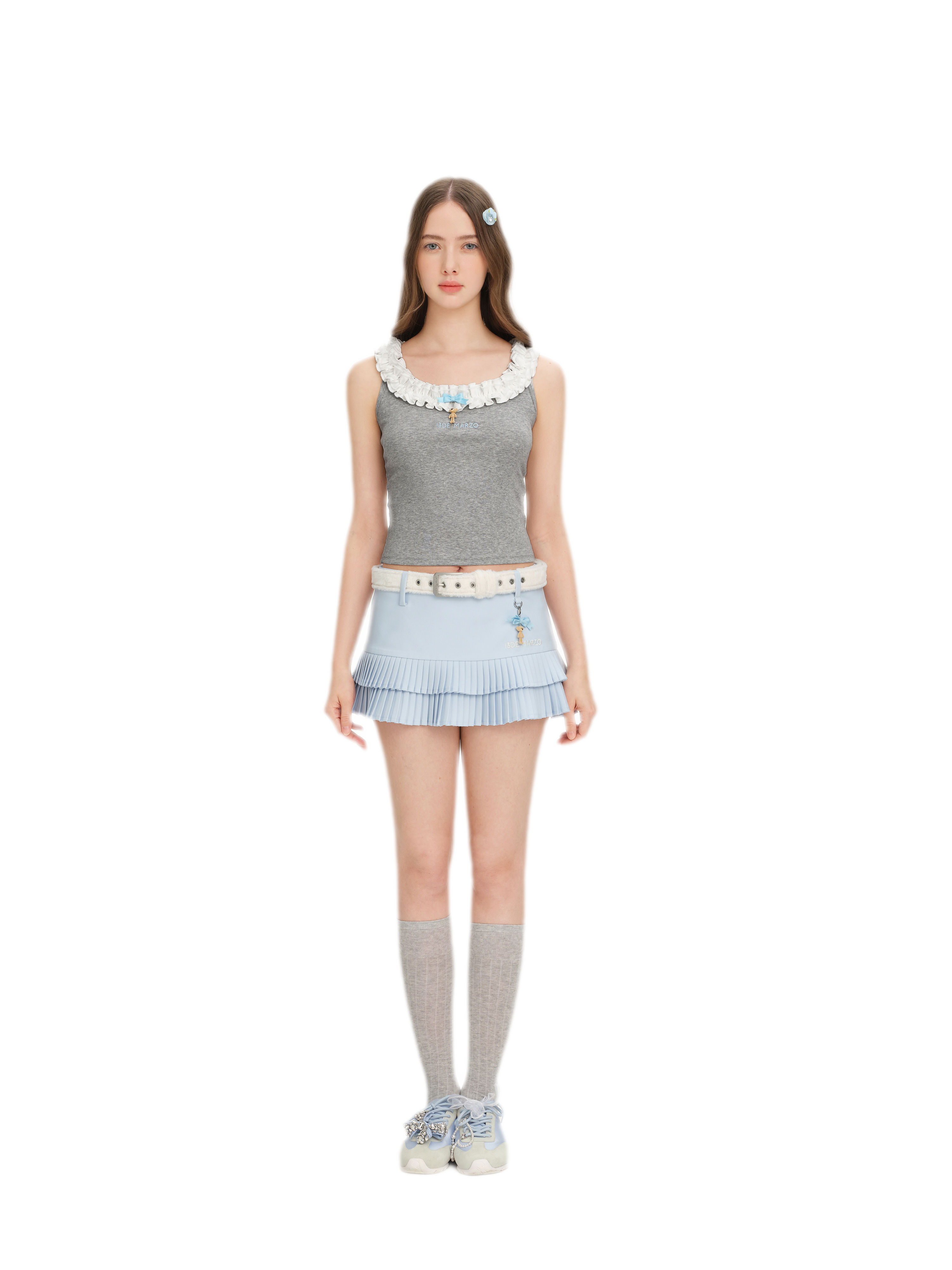 Ruffle Collar Knit Camisole