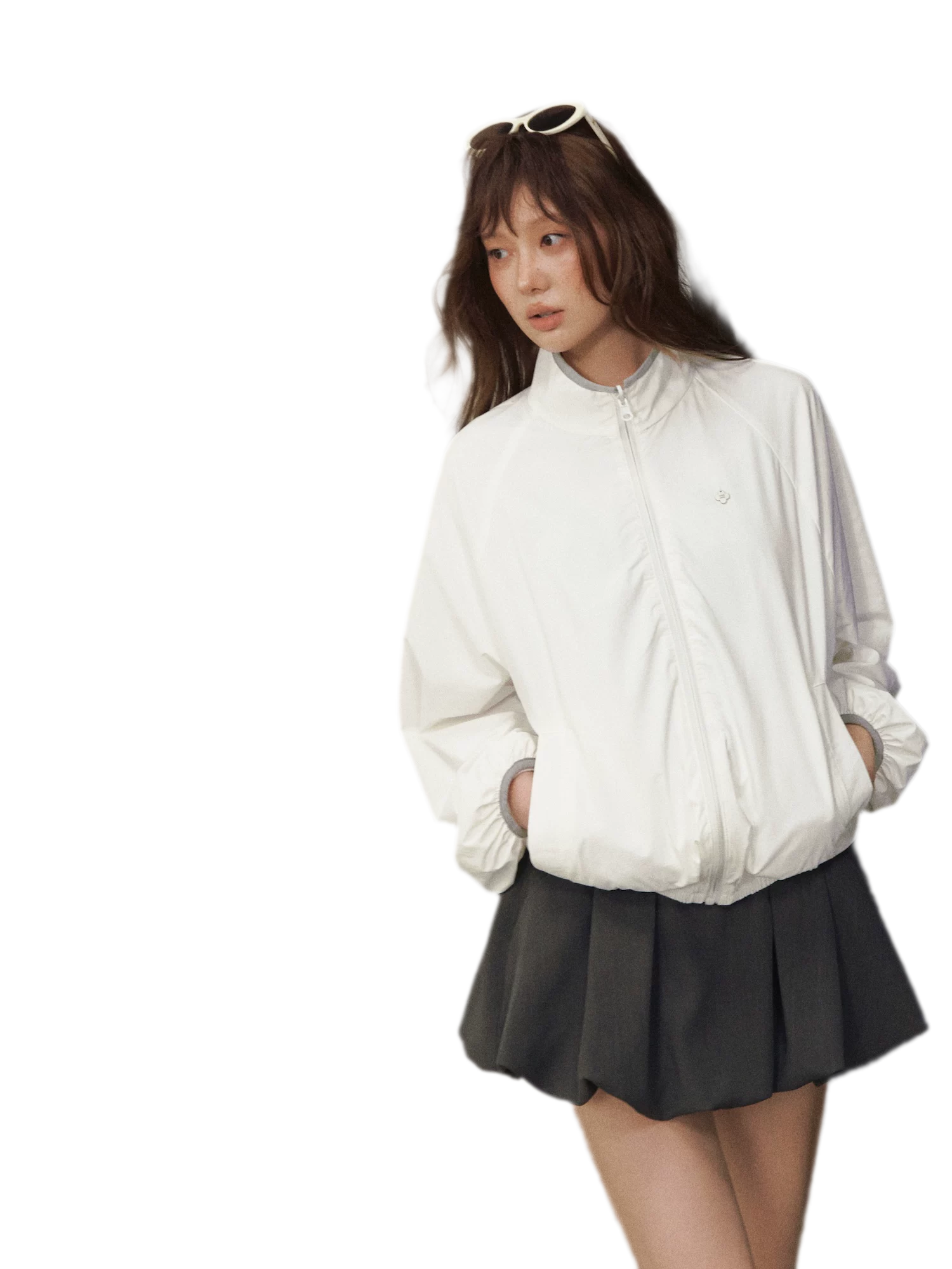 Polka Dot Collar Jacket