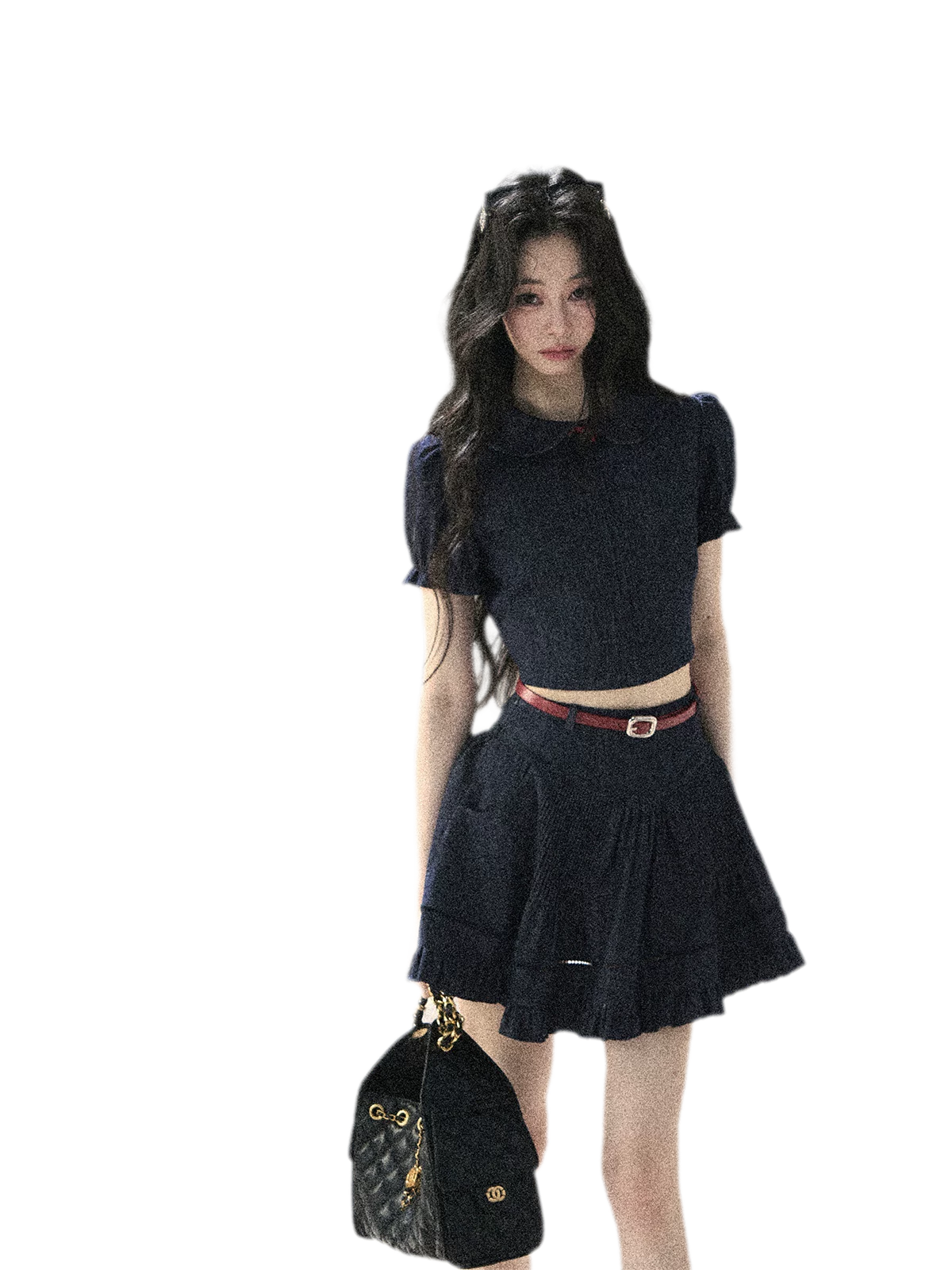 Seaside Pintuck Denim Set