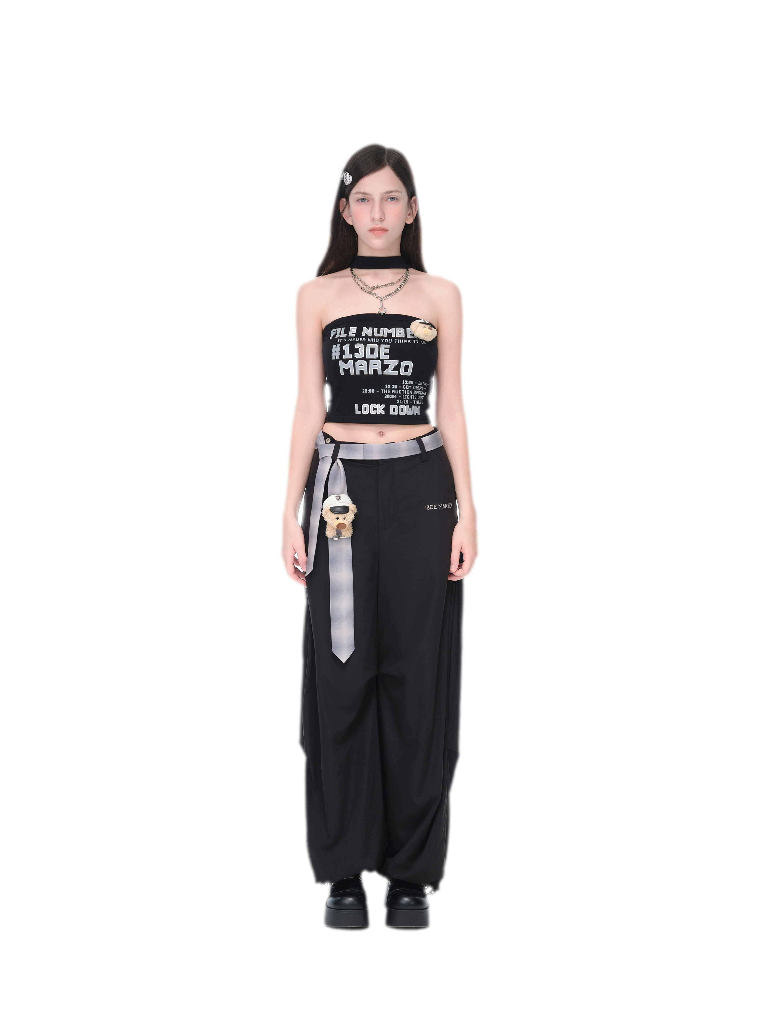 Silver Chain Bustier Top